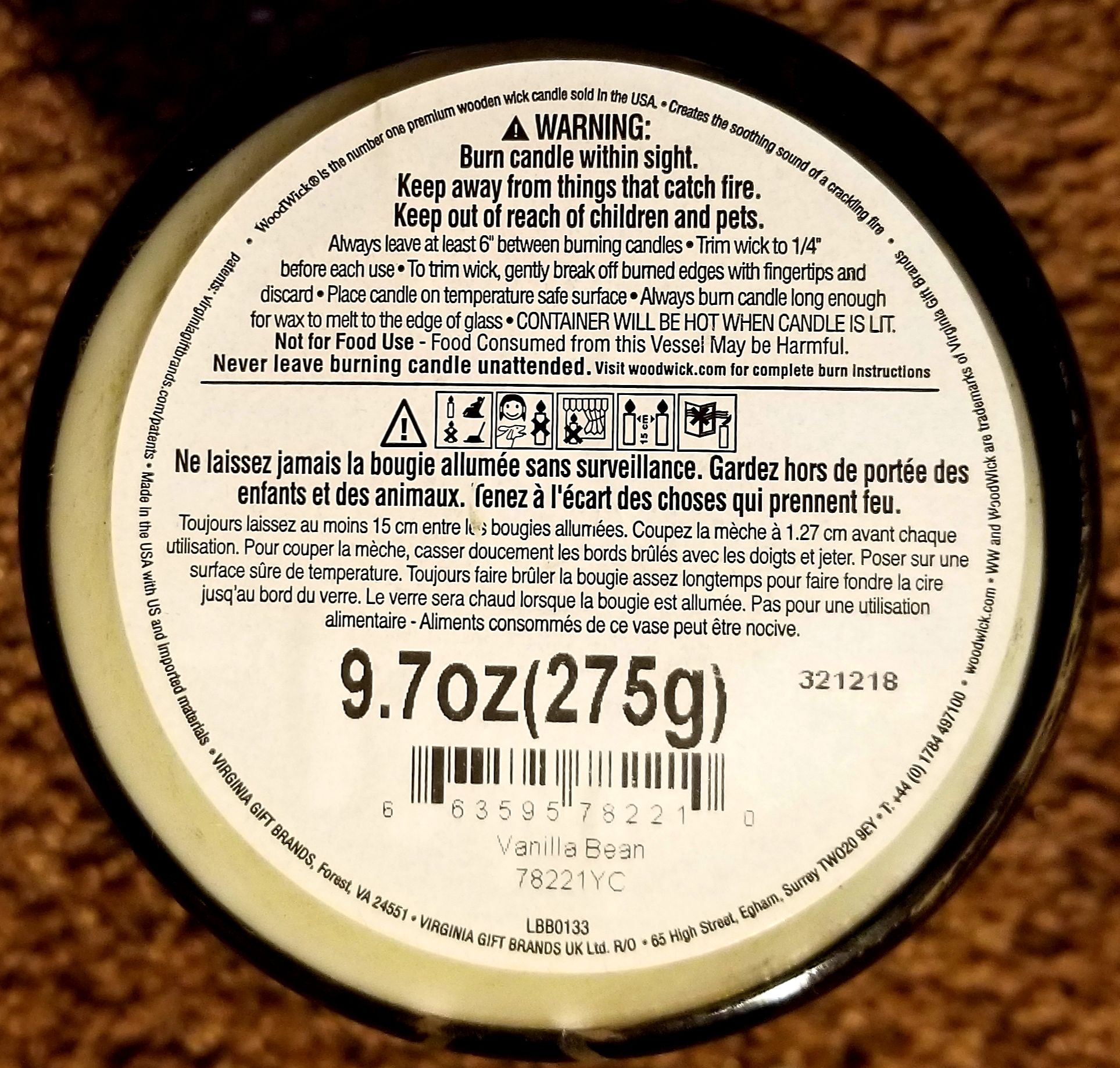 CANDLE: Halloween Wood Wick Ghosts Vanilla Bean 2017 - Wood Wick Candle (Halloween Candle) action figure collectible - Main Image 2