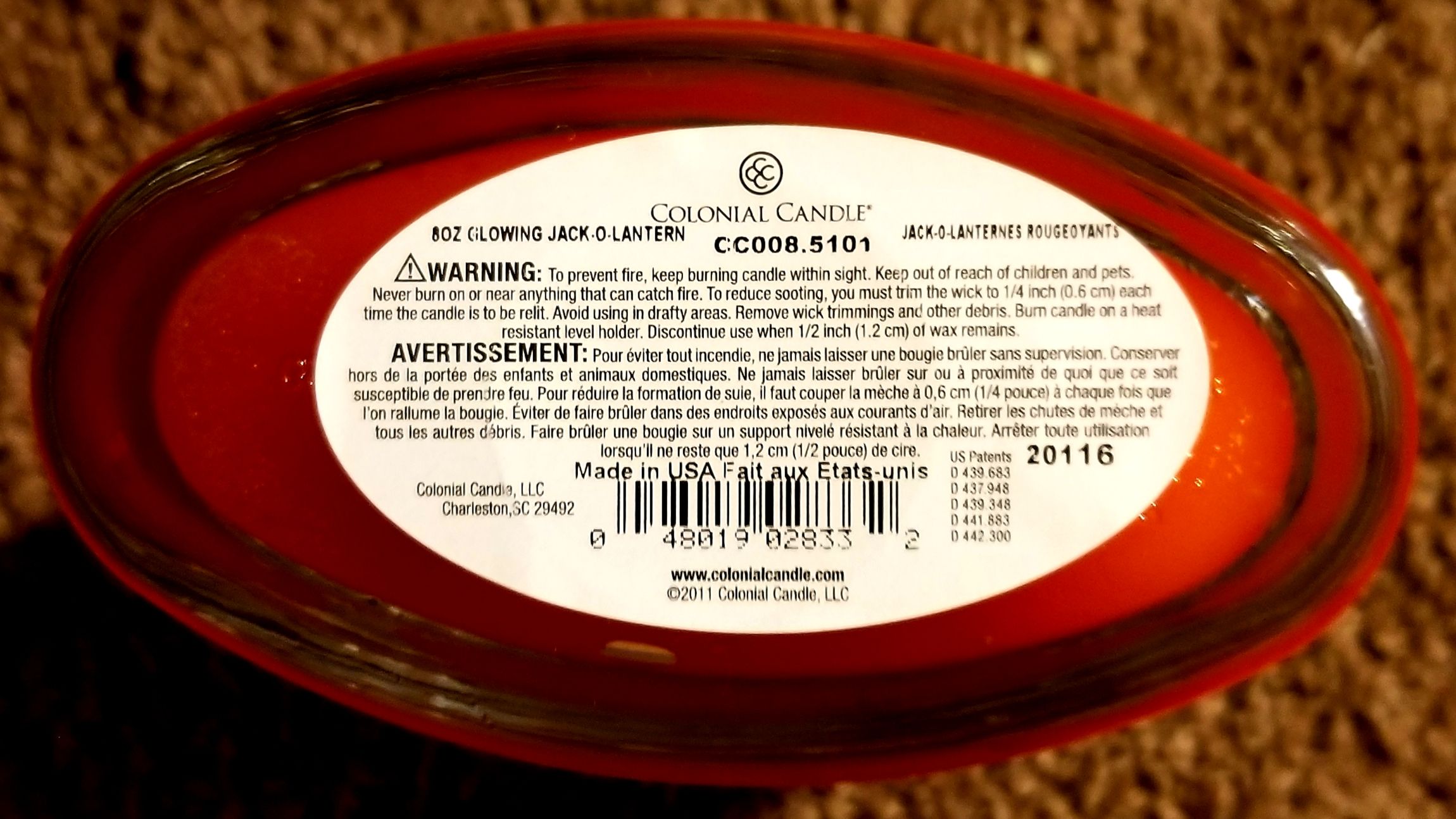 CANDLE: Halloween Colonial Glowing Jack O Lanterns 2016 - Colonial Candle (Halloween Candle) action figure collectible - Main Image 2