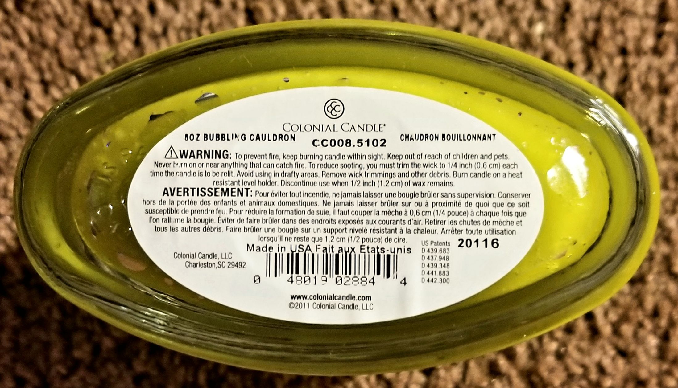 CANDLE: Halloween Colonial Bubbling Cauldron 2016 - Colonial Candle (Halloween Candle) action figure collectible - Main Image 2