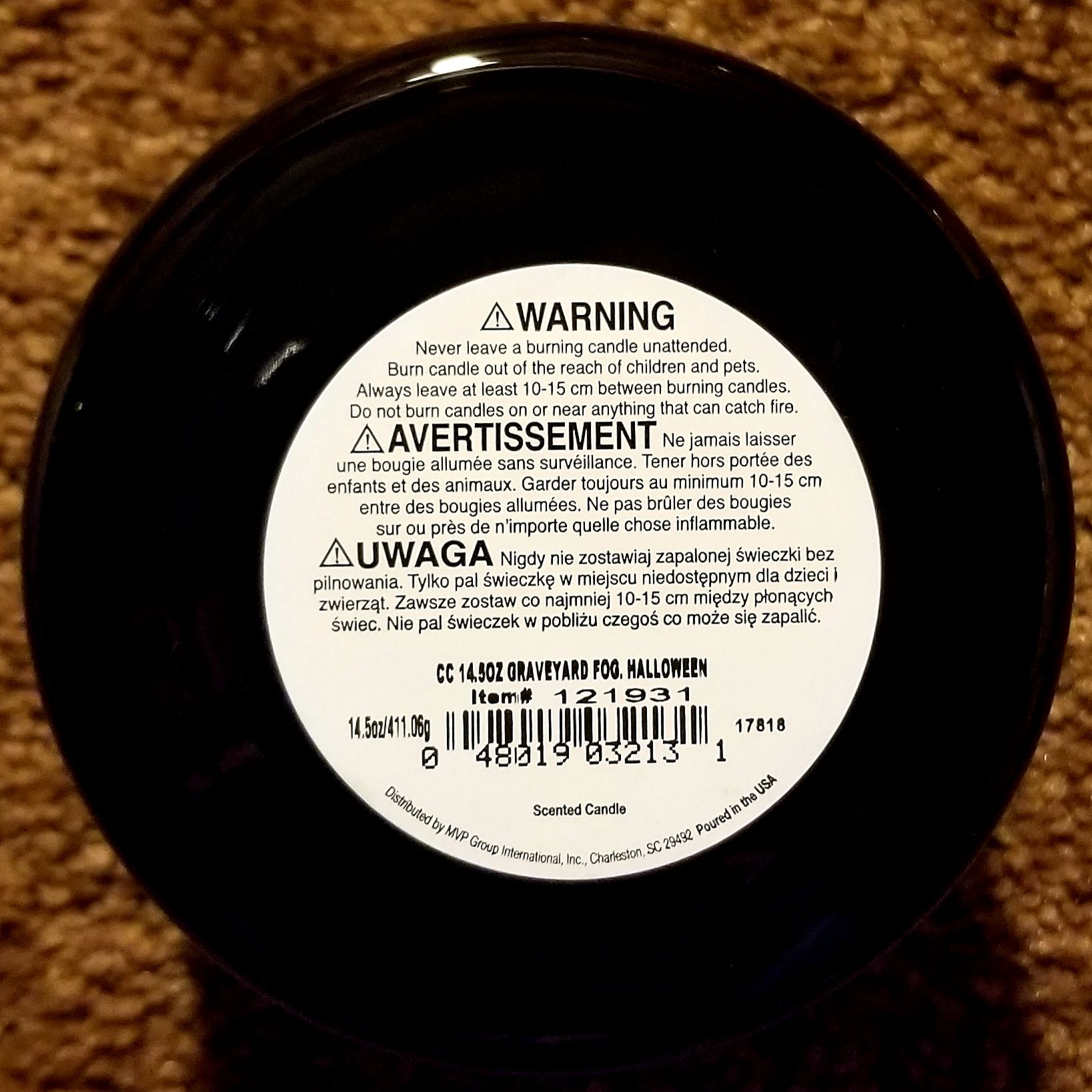 CANDLE: Halloween Colonial Graveyard Fog 2018 - Colonial Candle (Halloween Candle) action figure collectible - Main Image 2