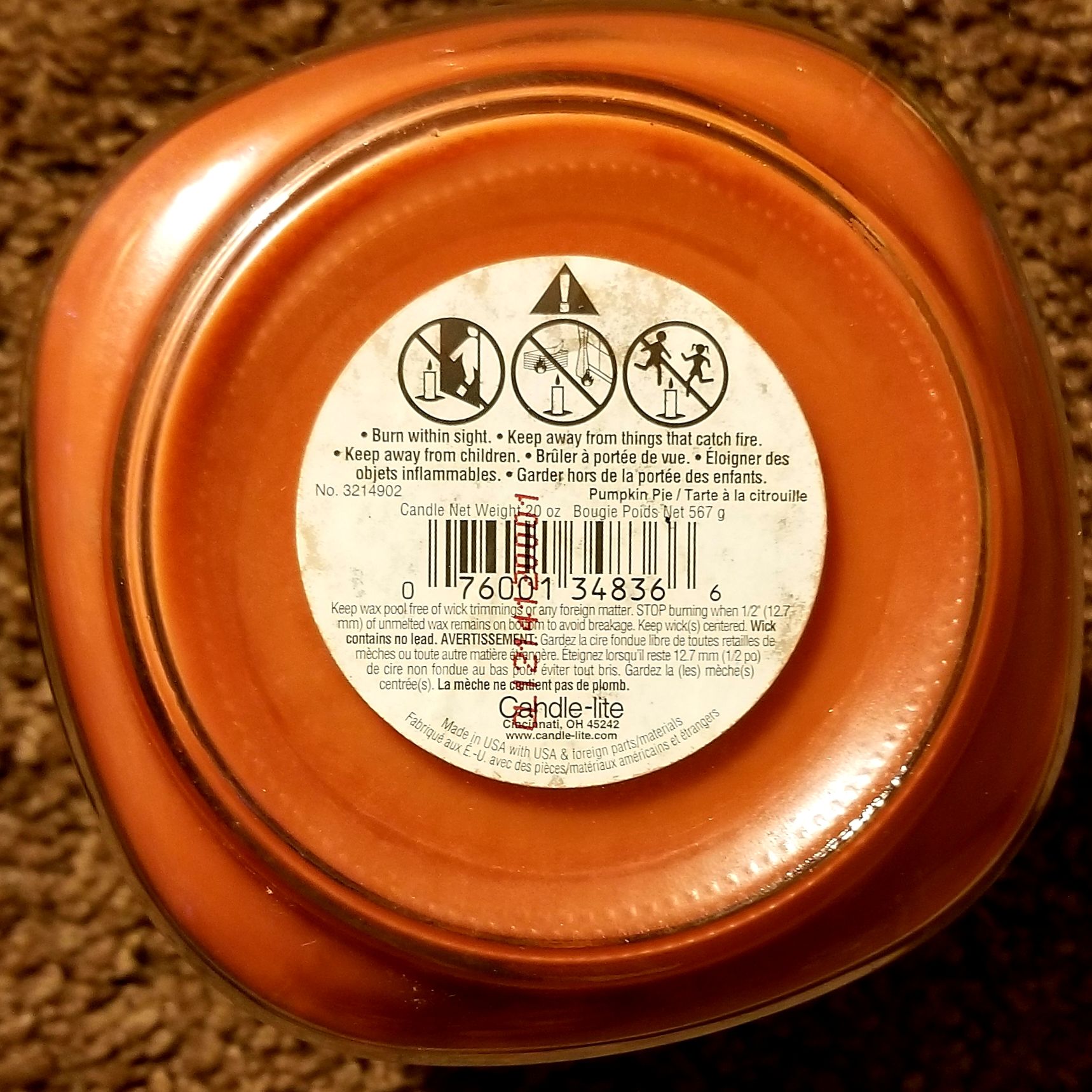 CANDLE: Pumpkins Entenmann’s Pumpkin Pie - Entenmann’s (Pumpkin Candles) action figure collectible - Main Image 2