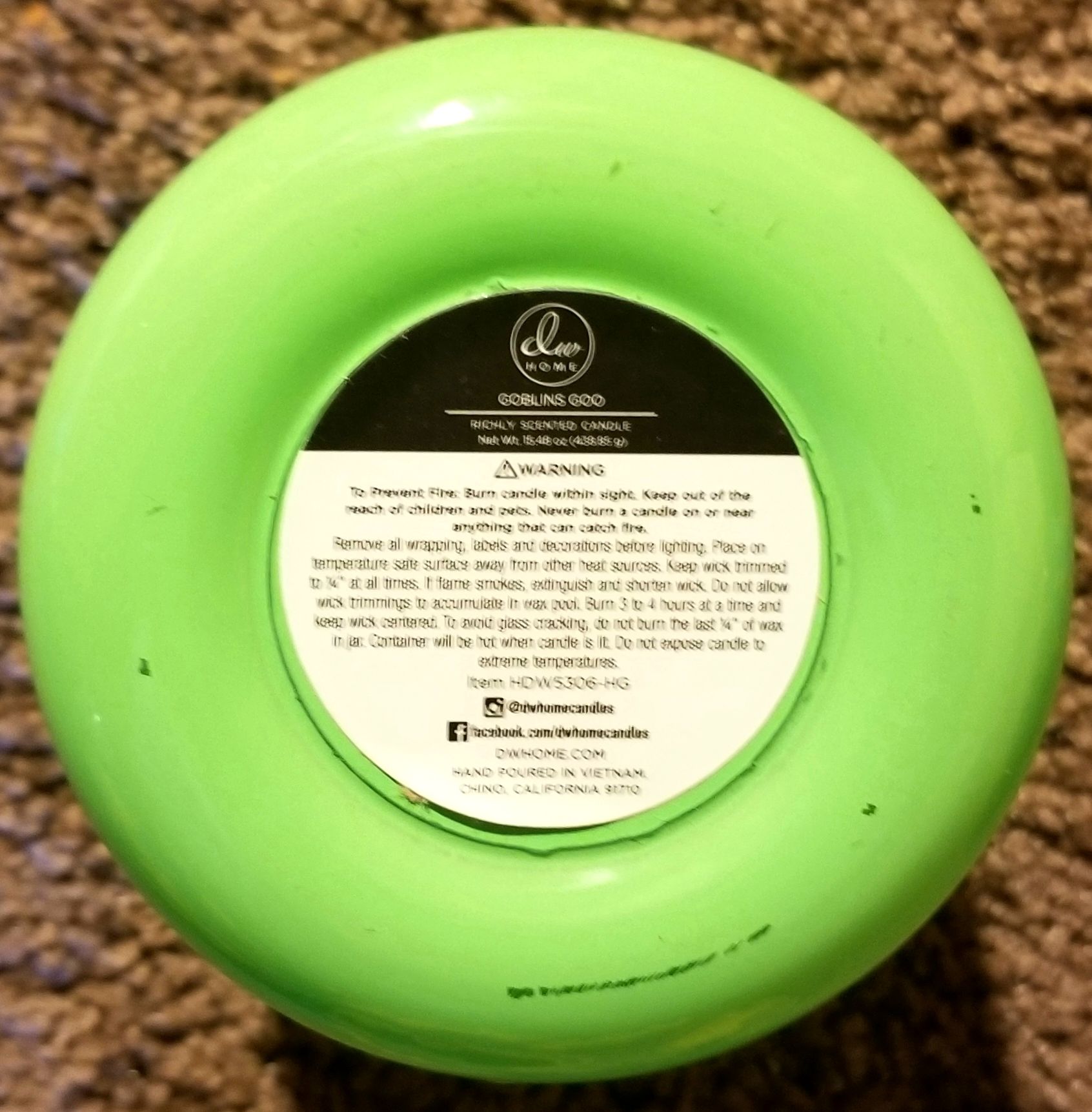 CANDLE: Halloween DW Home Goblin’ Goo 2015 - DW Home Candle (Halloween Candle) action figure collectible - Main Image 2
