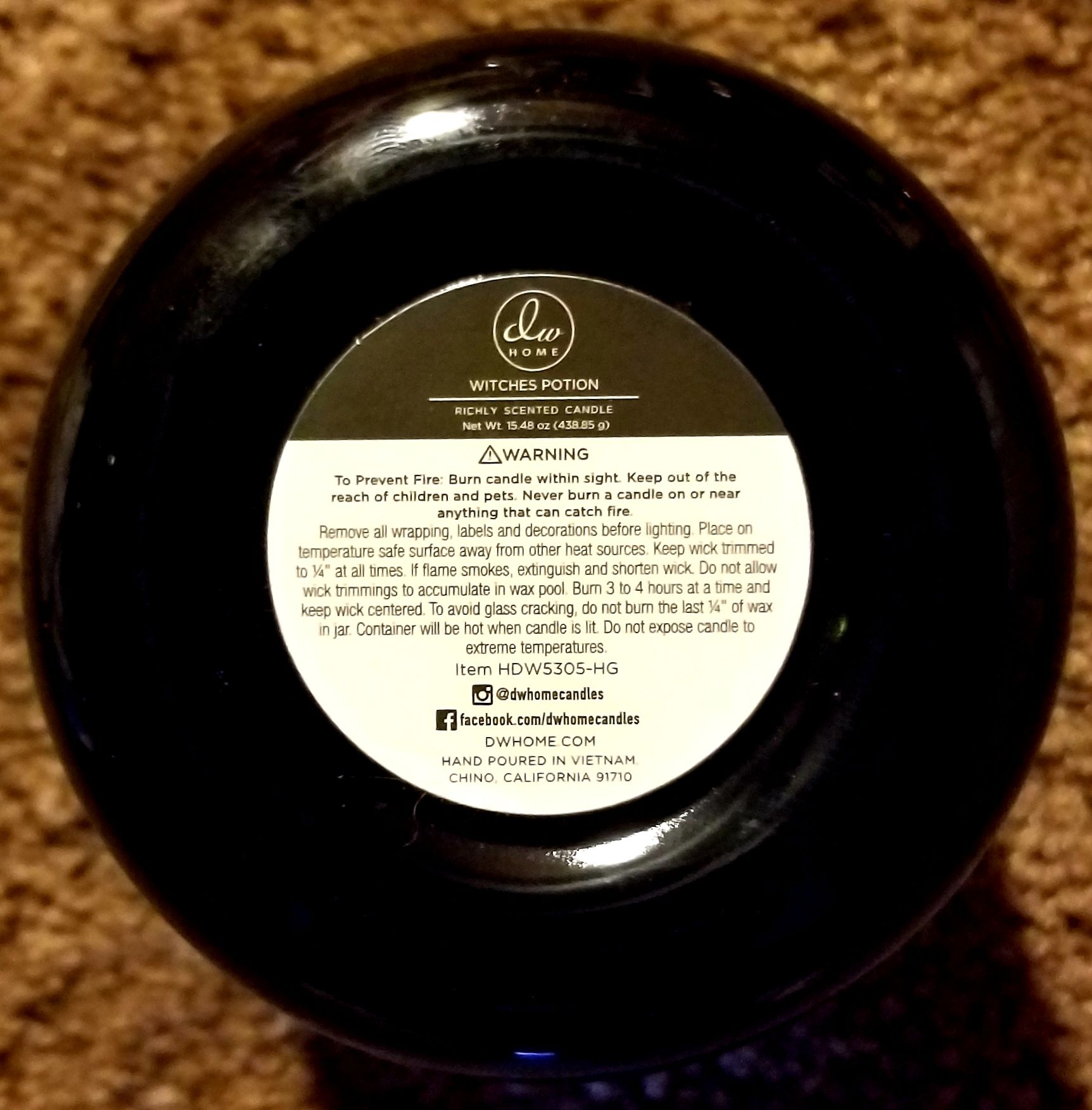 CANDLE: Halloween DW Home Witch’s Potion 2015 - DW Home Candle (Halloween Candle) action figure collectible - Main Image 2