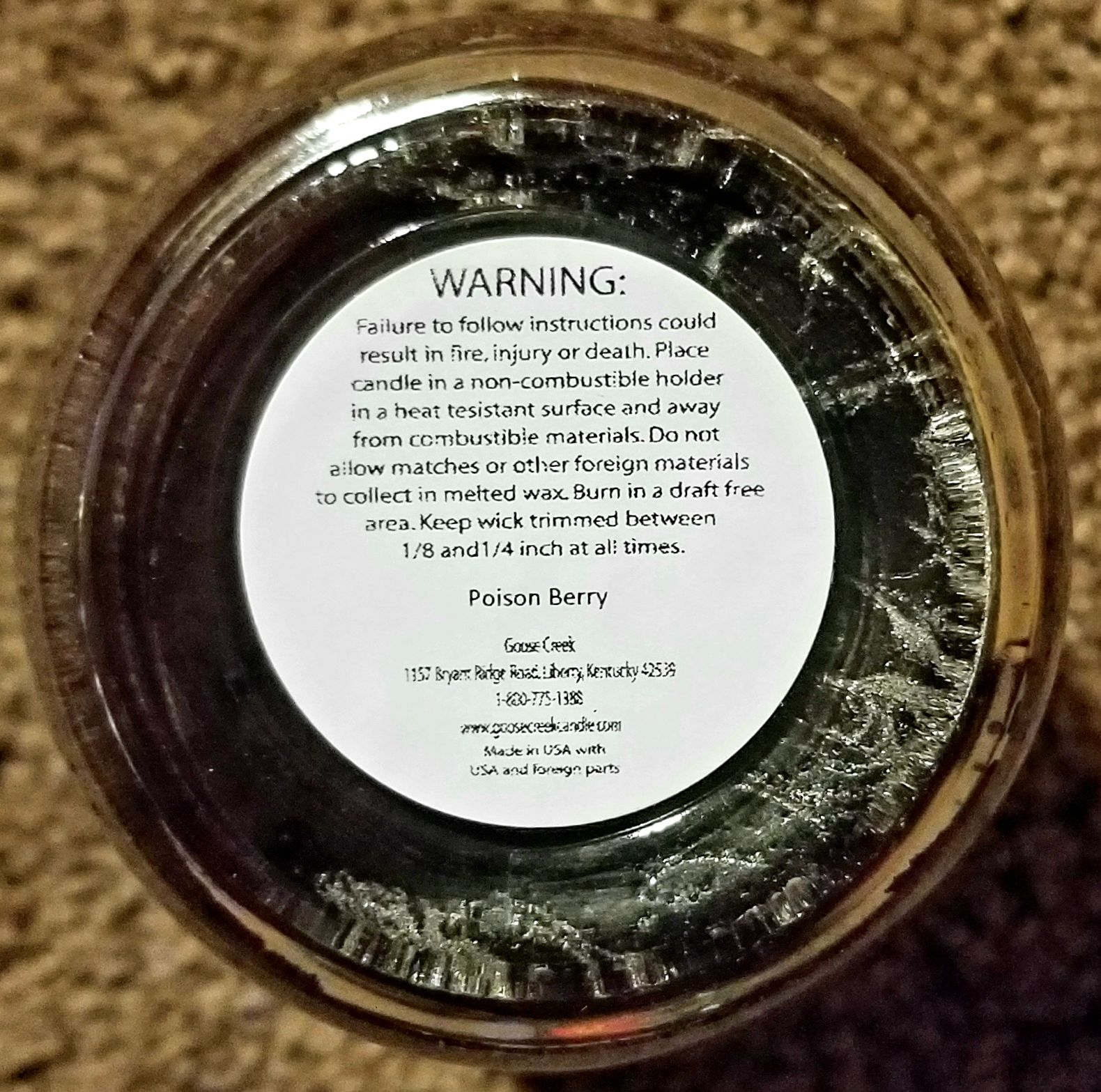 CANDLE: Halloween Goose Creek Bat Wings Poison Berries 2015 - Goose Creek Candle (Halloween Candle) action figure collectible - Main Image 2