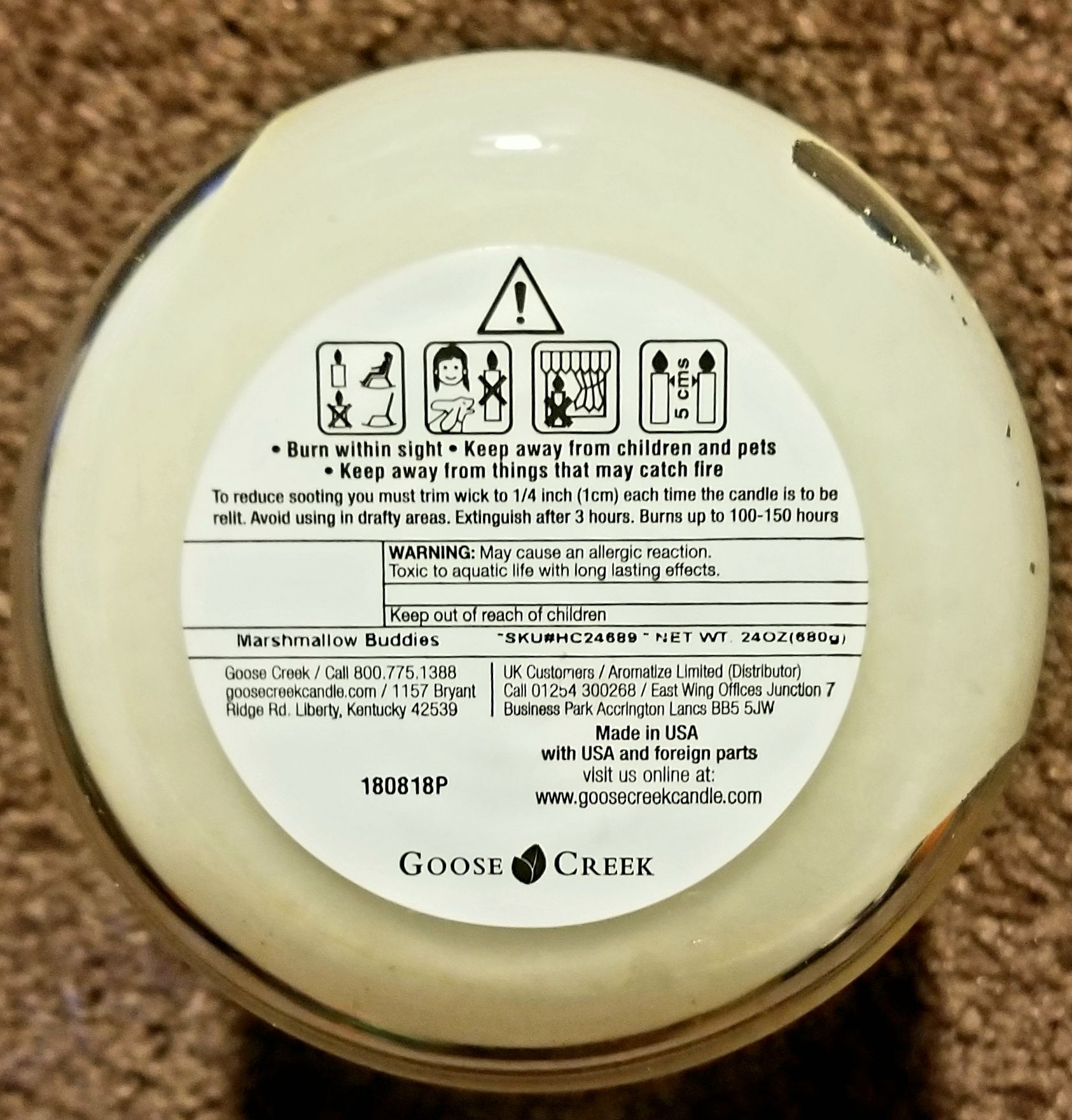 CANDLE: Halloween Goose Creek Marshmallow Buddies 2018 - Goose Creek Candle (Halloween Candle) action figure collectible - Main Image 2