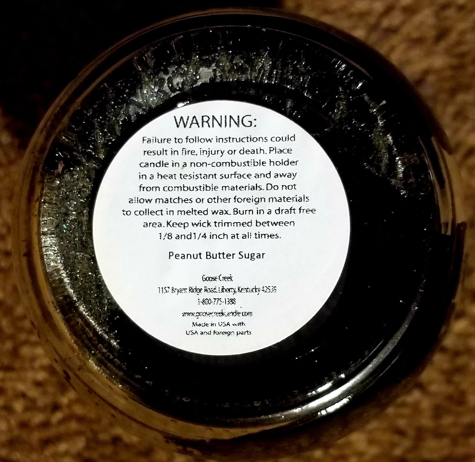 CANDLE: Halloween Goose Creek Old Owl Peanut Butter Sugar 2015 - Goose Creek Candle (Halloween Candle) action figure collectible - Main Image 2