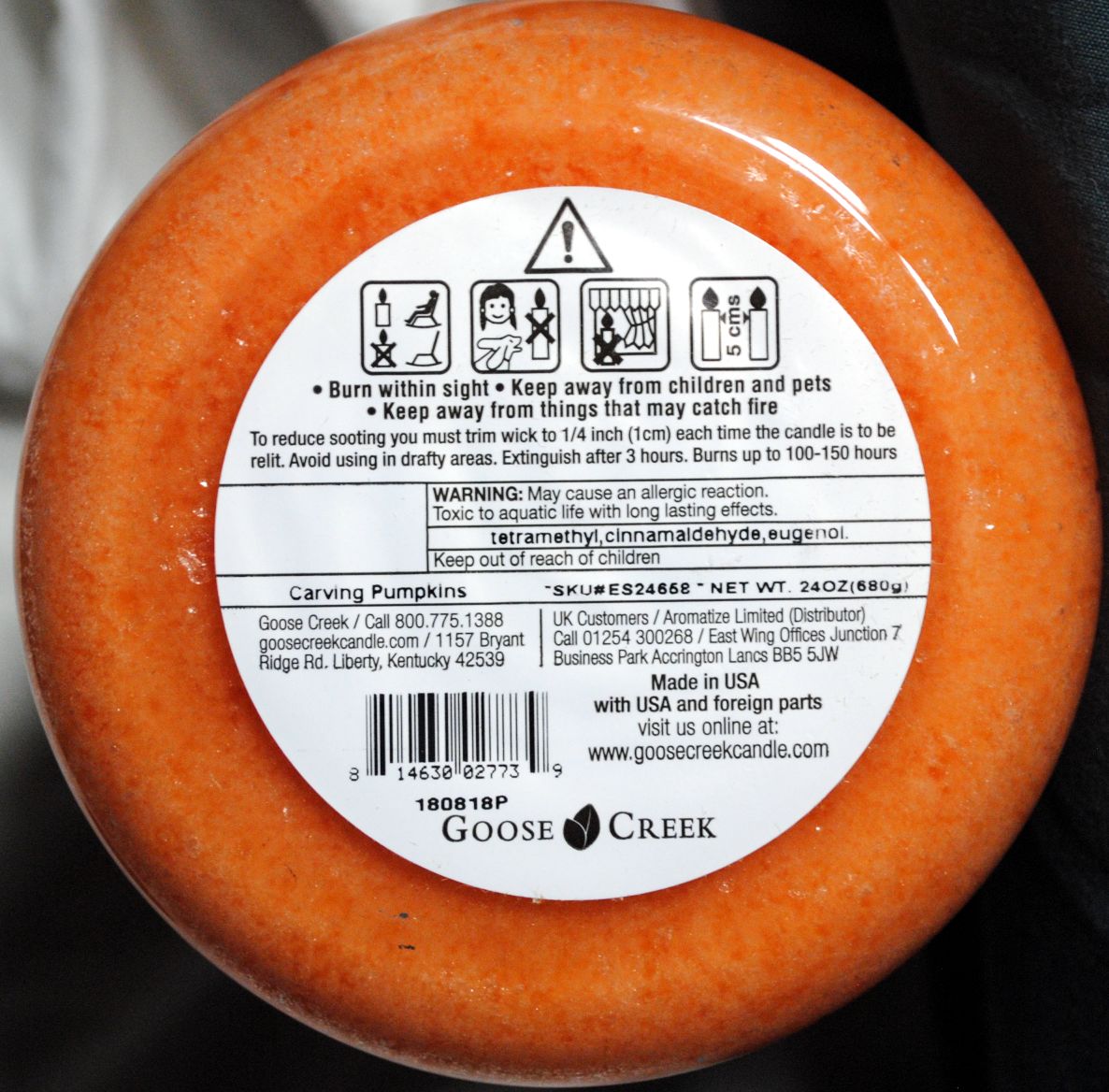 CANDLE: Halloween Goose Creek Carving Pumpkins 2018 - Goose Creek Candle (Halloween Candle) action figure collectible - Main Image 2