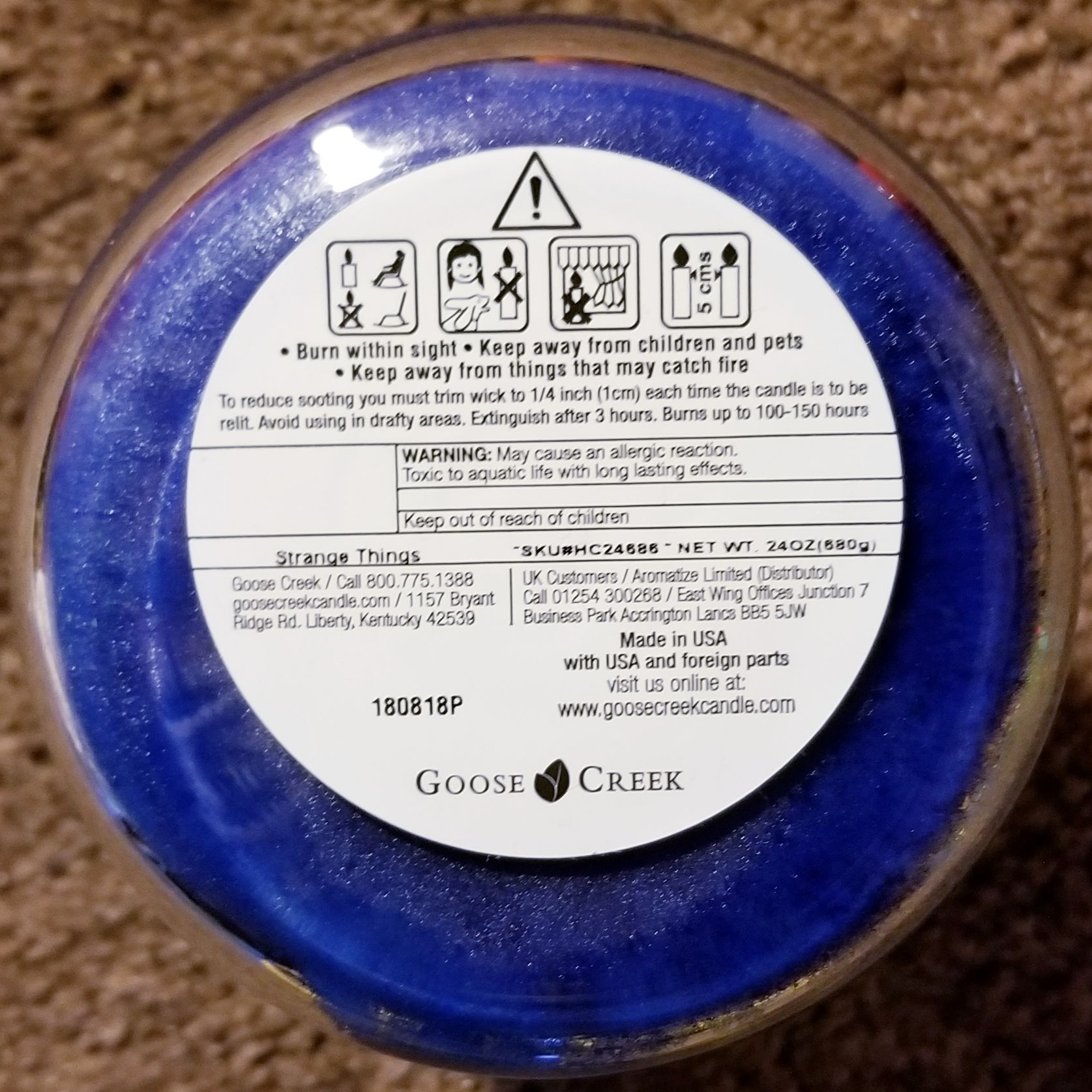 CANDLE: Halloween Goose Creek Strange Things 2018 - Goose Creek Candle (Halloween Candle) action figure collectible - Main Image 2