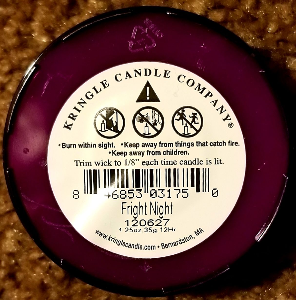 CANDLE: Halloween Kringle Fright Night Daylights 2012 - Kringle Candle (Halloween Candle) action figure collectible - Main Image 2