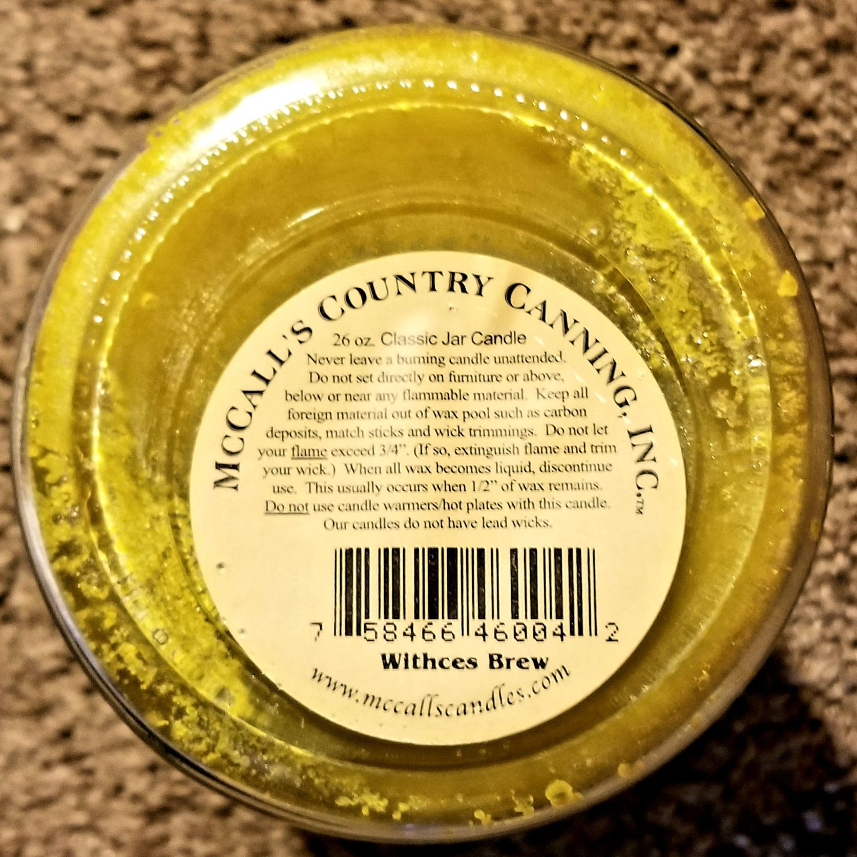 CANDLE: Halloween Various McCall’s Witches Brew 2017 - McCall’s Candle (Halloween Candle) action figure collectible - Main Image 2