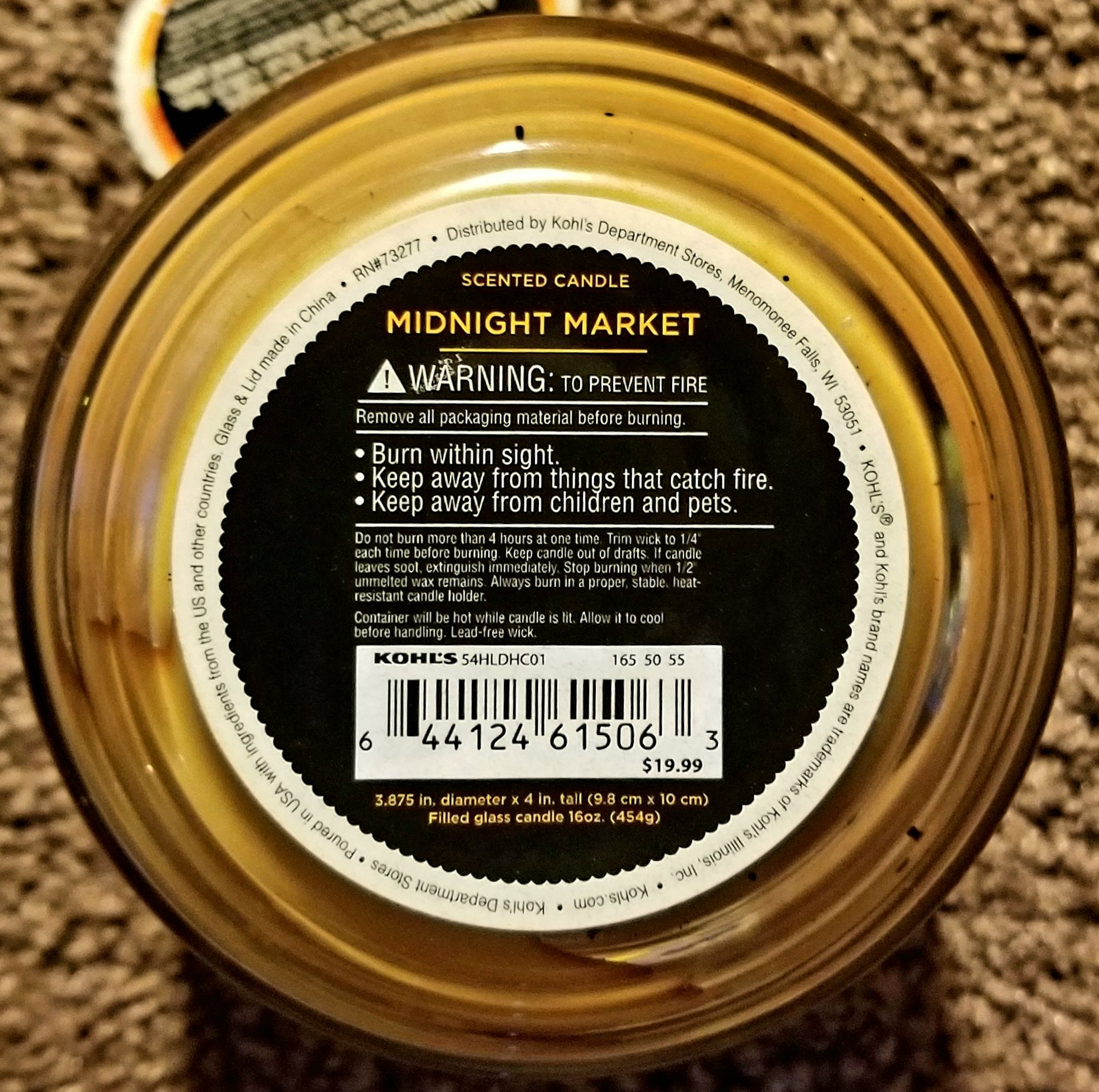 CANDLE: Halloween Various Midnight Market Halloween - Midnight Market Candle (Halloween Candle) action figure collectible - Main Image 2