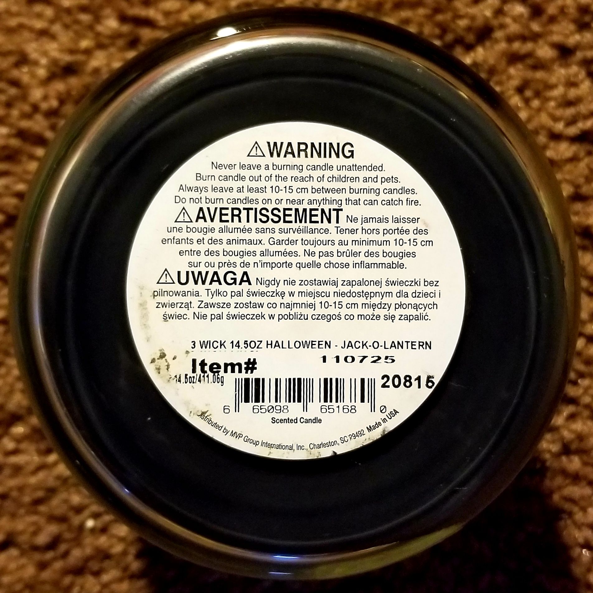 CANDLE: Halloween Various MVP Group Jack-O-Lantern - MVP Group Candle (Halloween Candle) action figure collectible - Main Image 2