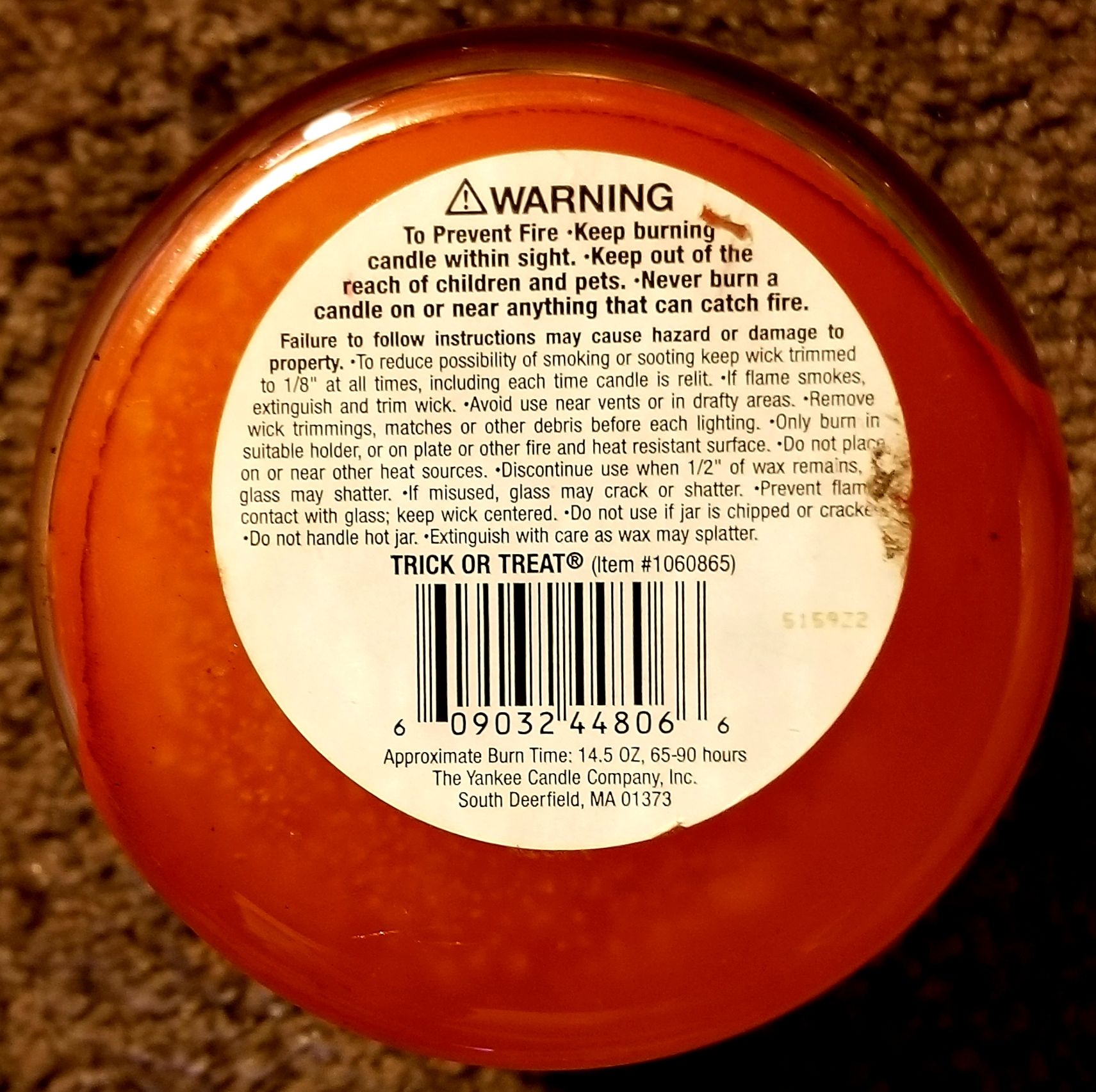 CANDLE: Halloween Yankee Trick or Treat 2008 Pumpkins - Yankee Candle (Halloween Candle) action figure collectible - Main Image 2