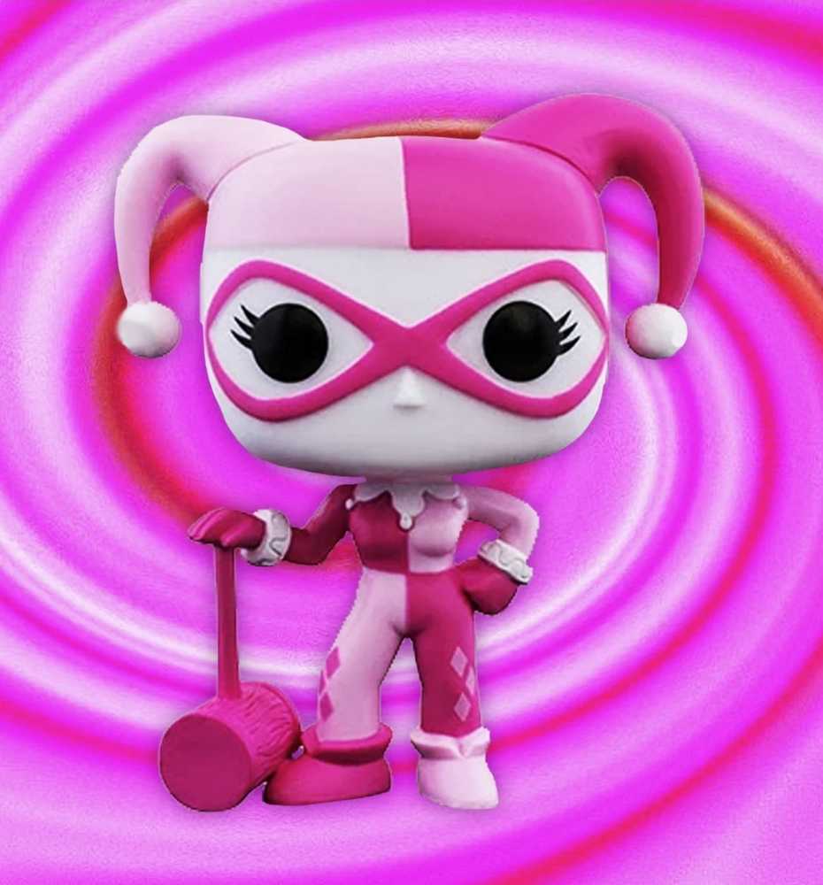 Funko Pop! DC Superheros: Harley Quinn -Breast Cancer Awareness Research  2020 - Funko (DC Comics: Funko Pops!) action figure collectible [Barcode 0889698499910] - Main Image 3