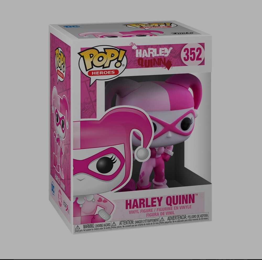 Funko Pop! DC Superheros: Harley Quinn -Breast Cancer Awareness Research  2020 - Funko (DC Comics: Funko Pops!) action figure collectible [Barcode 0889698499910] - Main Image 4