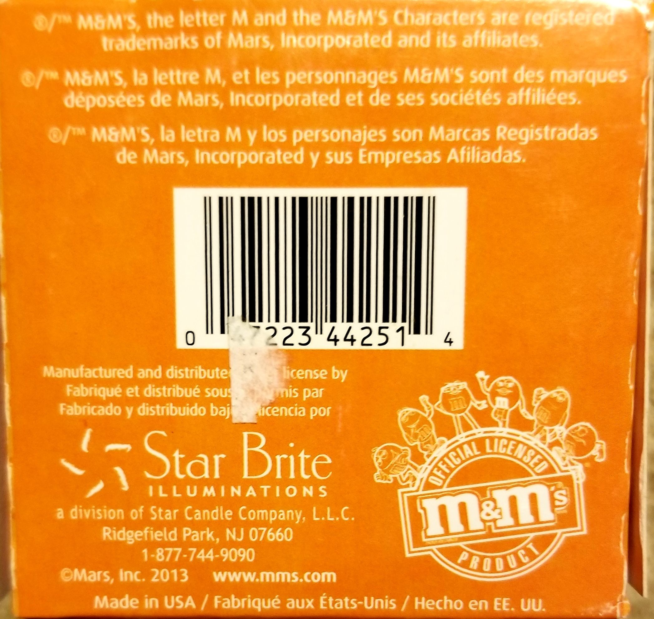 CANDLE: Candy M&M Orange Citrus boxed - Star Brite Candle Company (Candy Candles) action figure collectible - Main Image 2