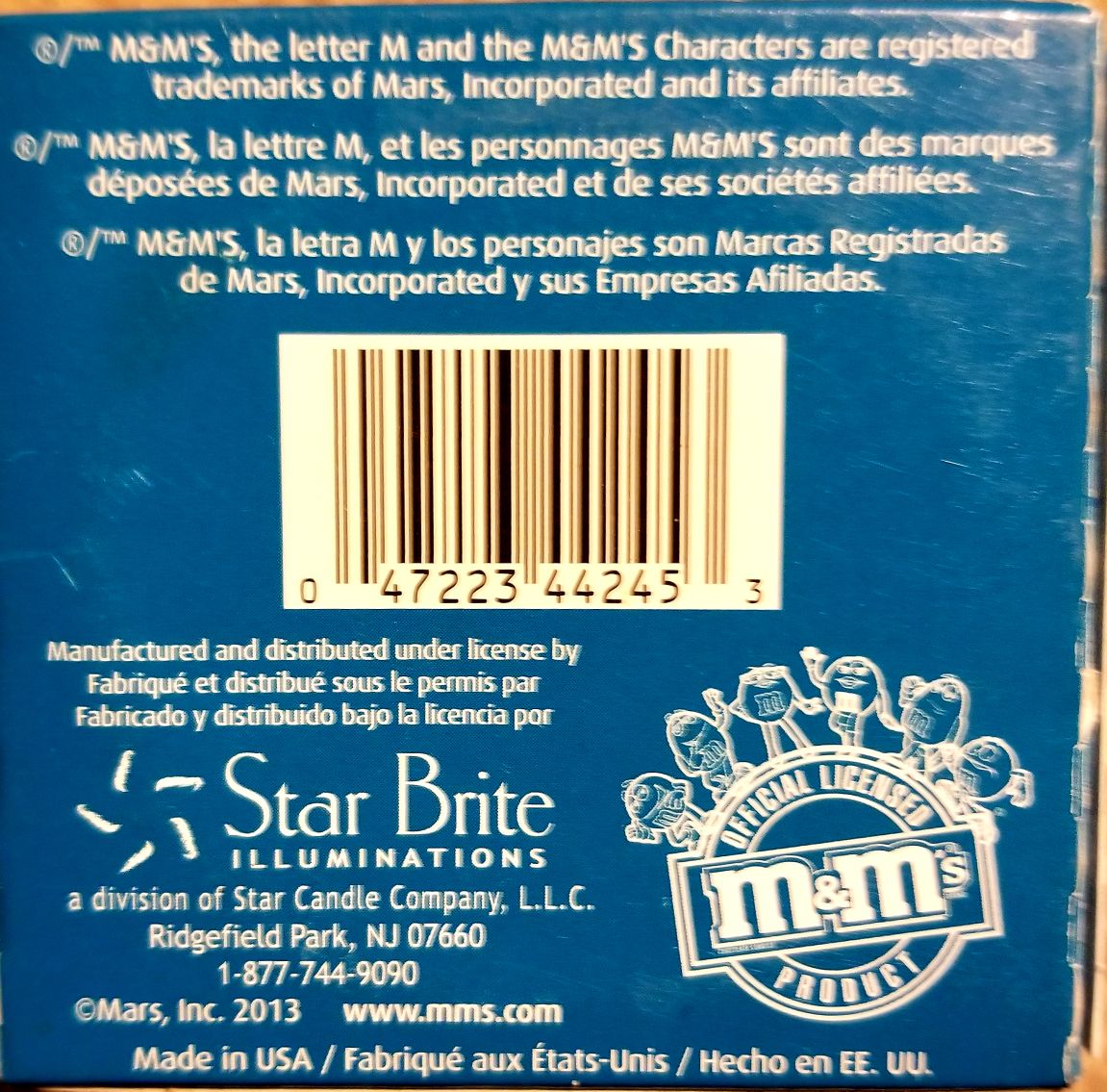 CANDLE: Candy M&M Blue Berry Boxed - Star Brite Candle Company (Candy Candles) action figure collectible - Main Image 2