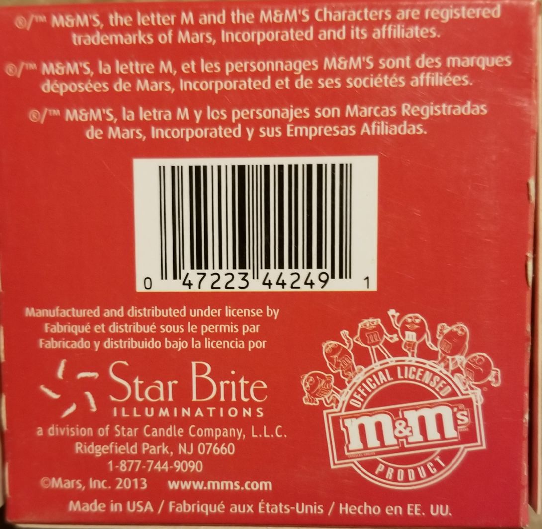CANDLE: Candy M&M Red Cinnamon Boxed - Star Brite Candle Company (Candy Candles) action figure collectible - Main Image 2