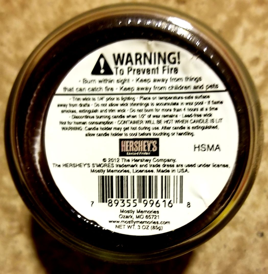 CANDLE: Food Hershey’s Chocolate Smores Candy 2012 - The Hershey Company (Candy Candles) action figure collectible - Main Image 2