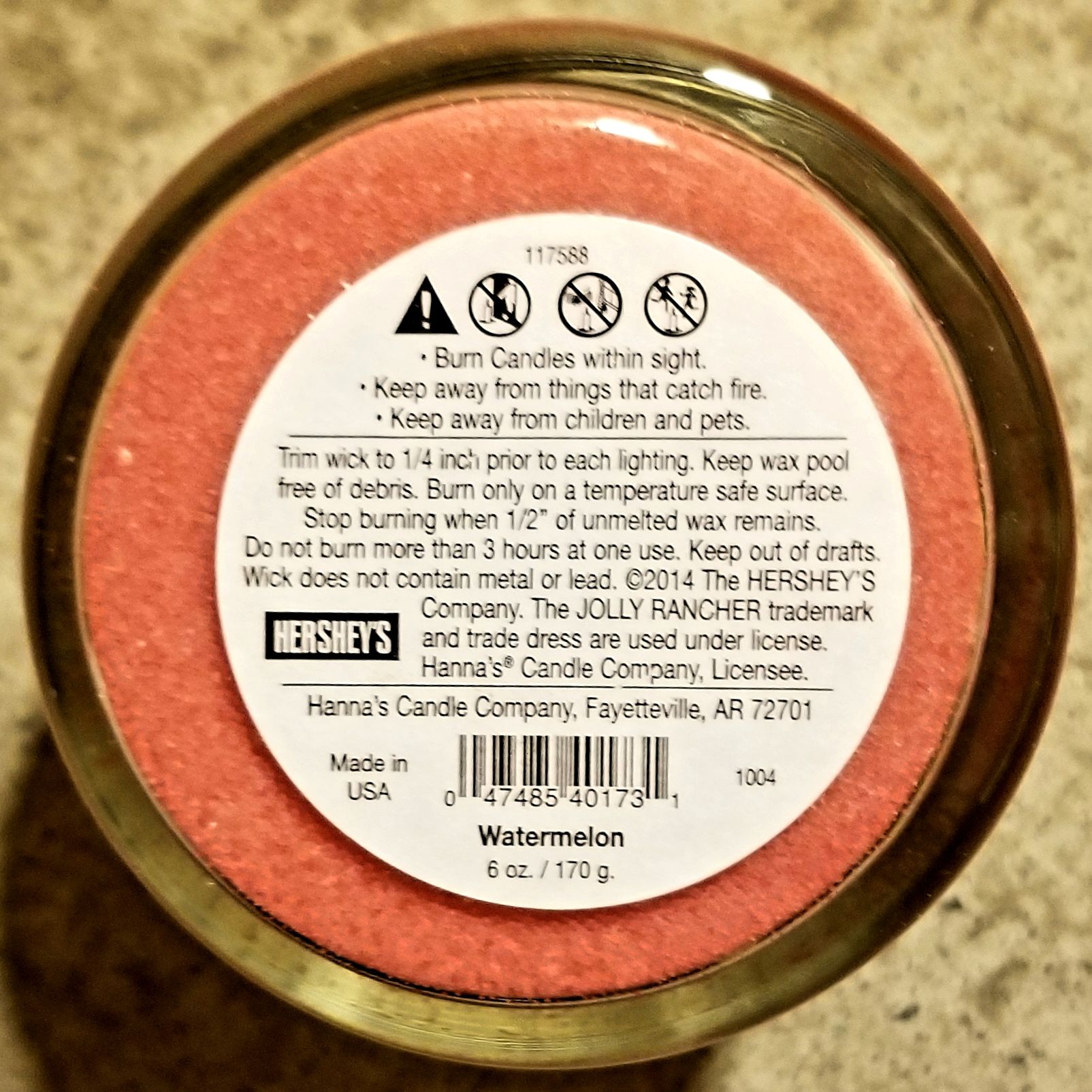 CANDLE: Candy Jolly Rancher Beads Watermelon - Star Brite Candle Company (Candy Candles) action figure collectible - Main Image 2