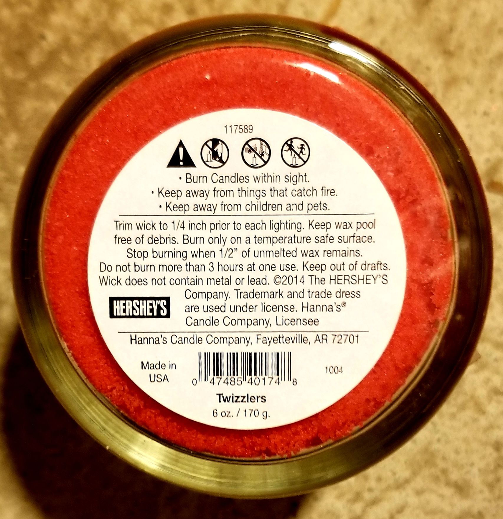 CANDLE: Candy Twizzlers Beads - Hanna’s Candle Company (Candy Candles) action figure collectible - Main Image 2