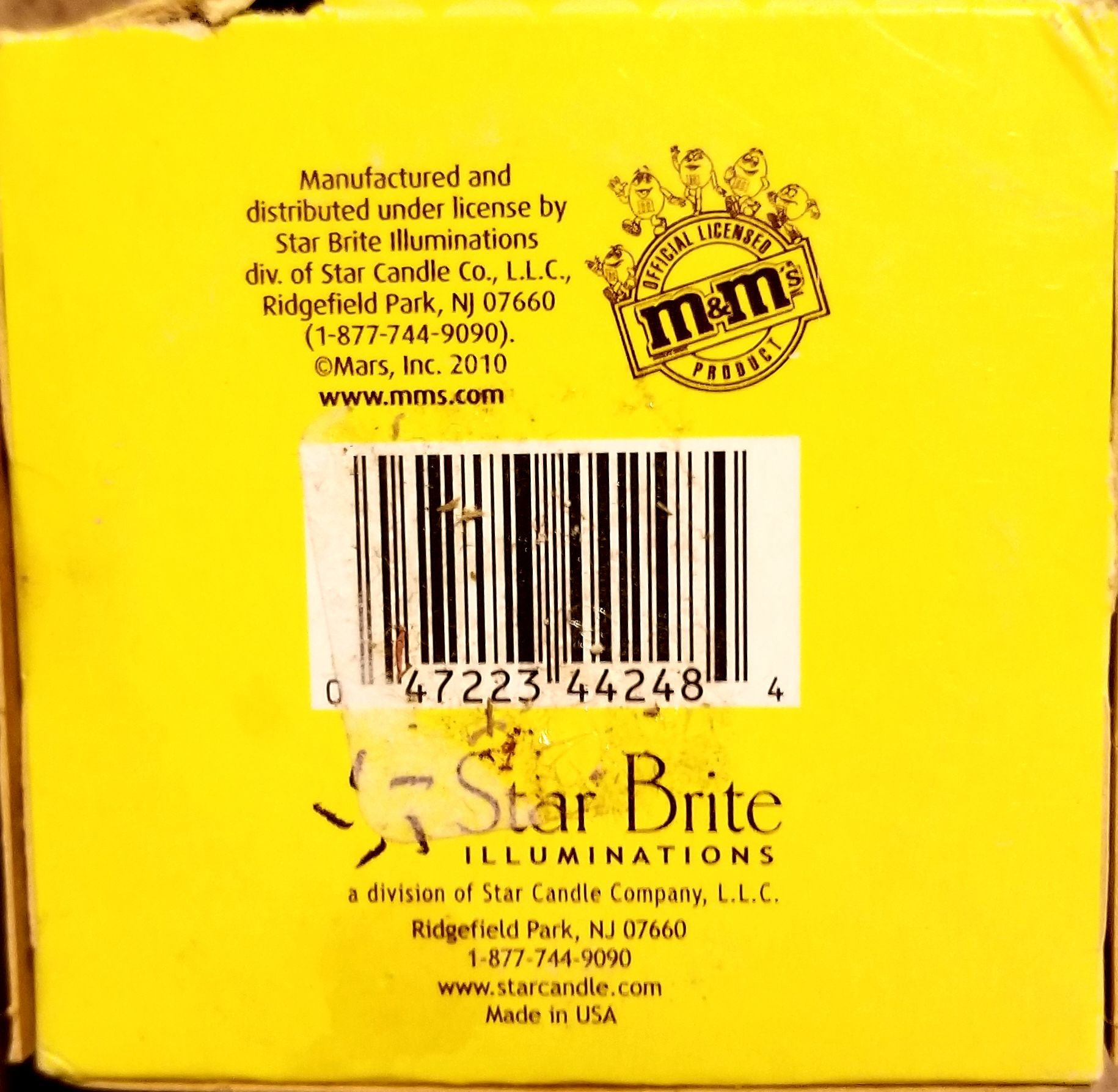 CANDLE: Candy M&M Yellow Nutty Lemon Boxed - Star Brite Candle Company (Candy Candles) action figure collectible - Main Image 2