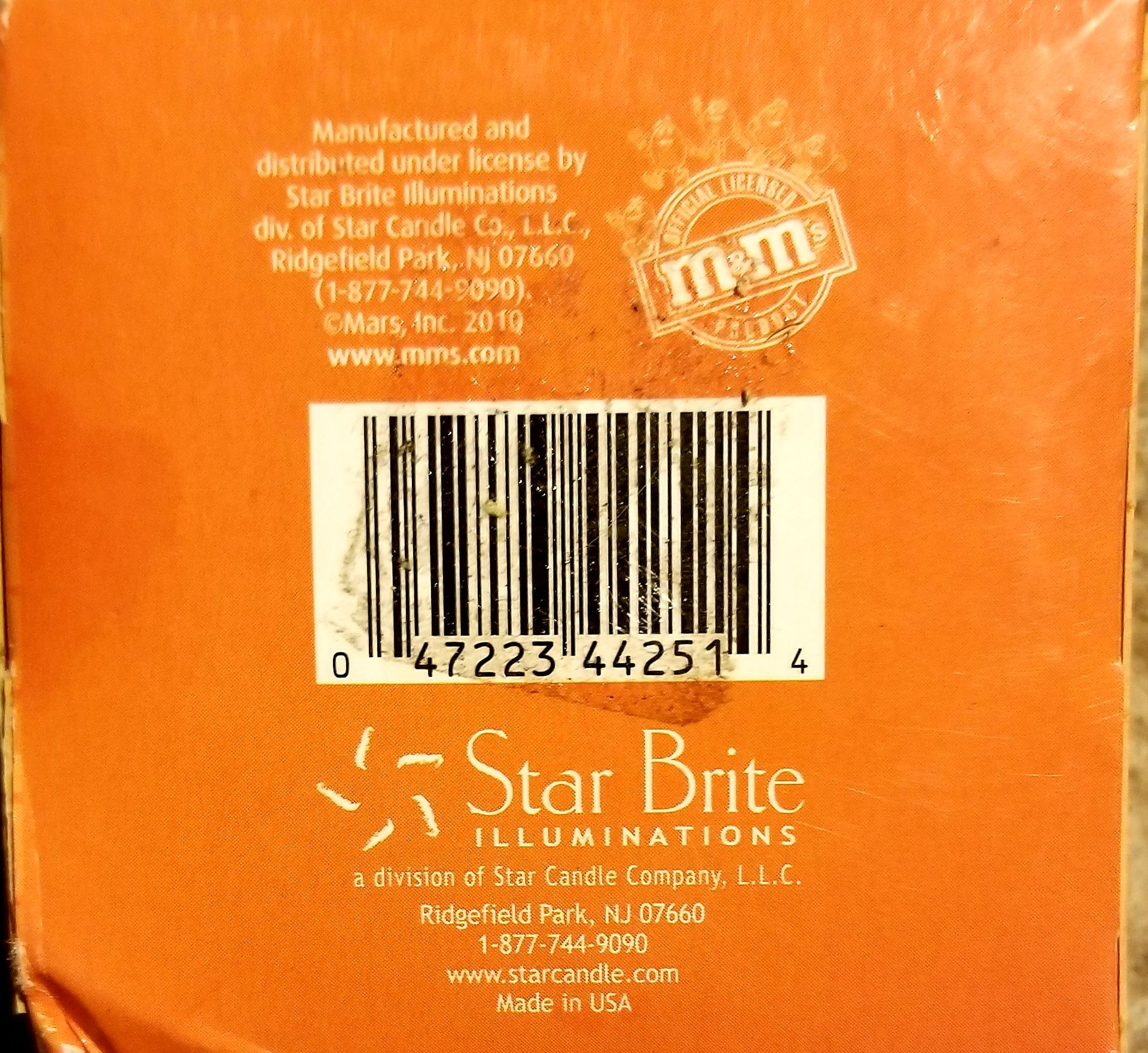 CANDLE: Candy M&M Orange twisted Citrus Boxed - Star Brite Candle Company (Candy Candles) action figure collectible - Main Image 2