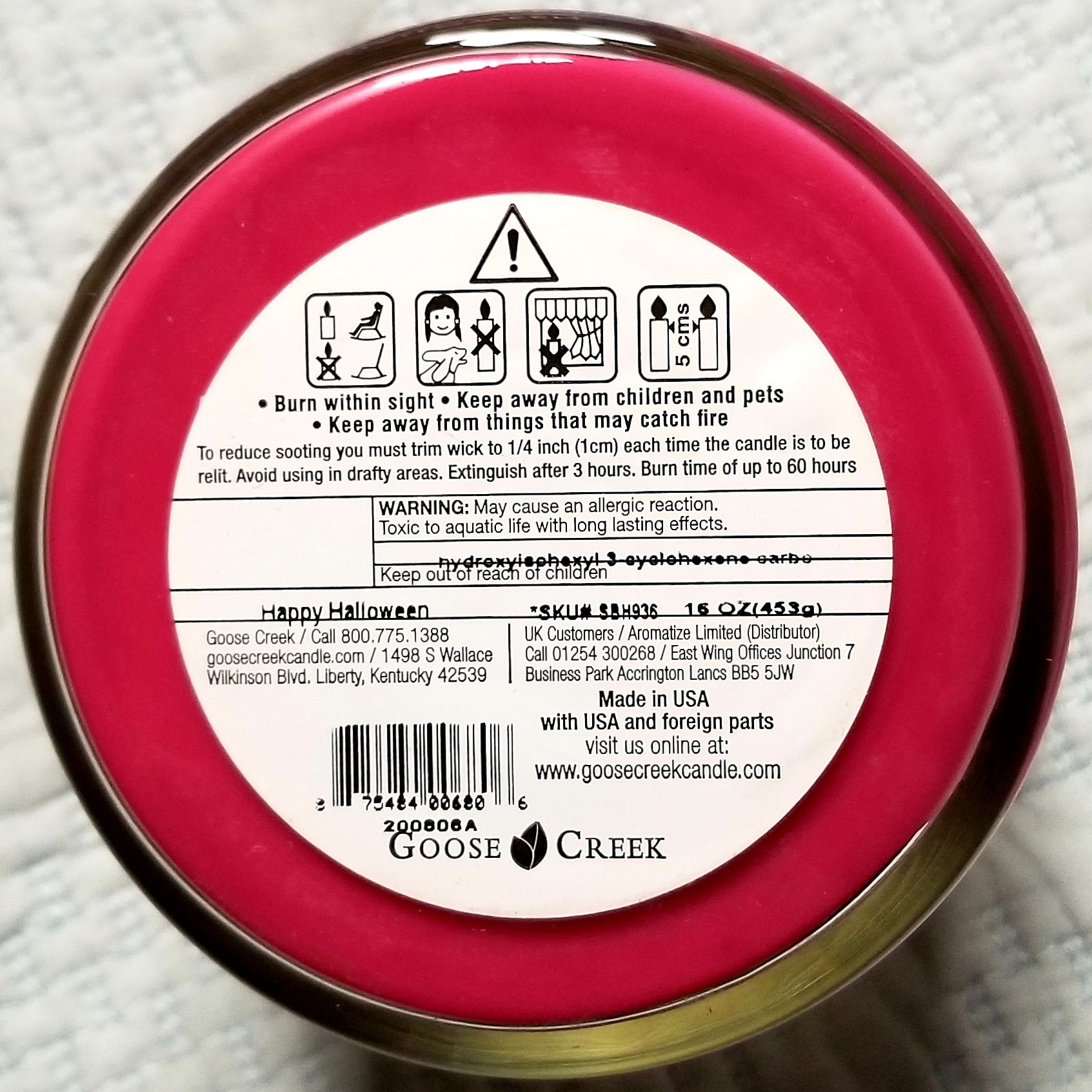 CANDLE: Halloween Goose Creek Happy Halloween 2020 - Goose Creek Candle (Halloween Candle) action figure collectible [Barcode 875484006806] - Main Image 2