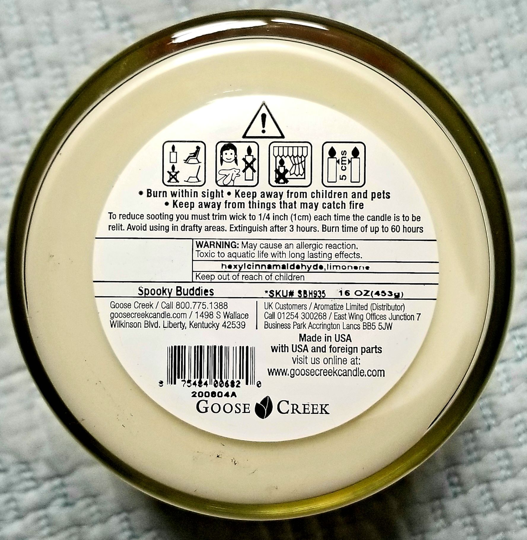 CANDLE: Halloween Goose Creek Spooky Buddies 2020 - Goose Creek Candle (Halloween Candle) action figure collectible [Barcode 875484006820] - Main Image 2