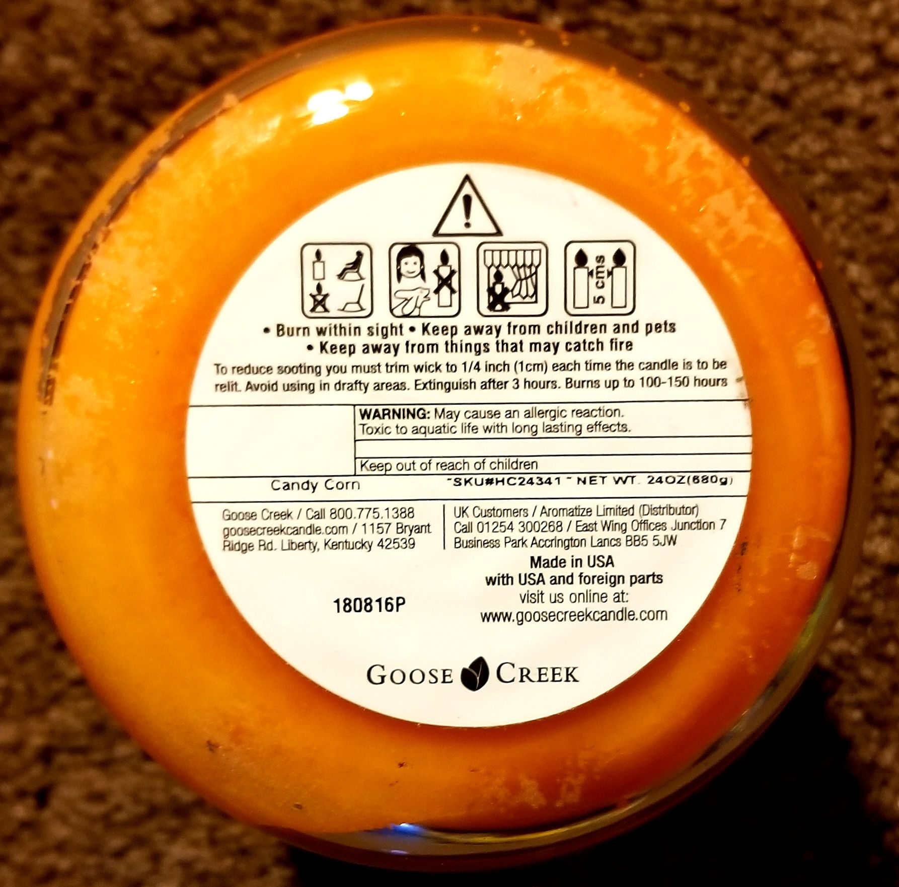 CANDLE: Halloween Goose Creek Candy Corn 2018 - Goose Creek Candle (Halloween Candle) action figure collectible - Main Image 2