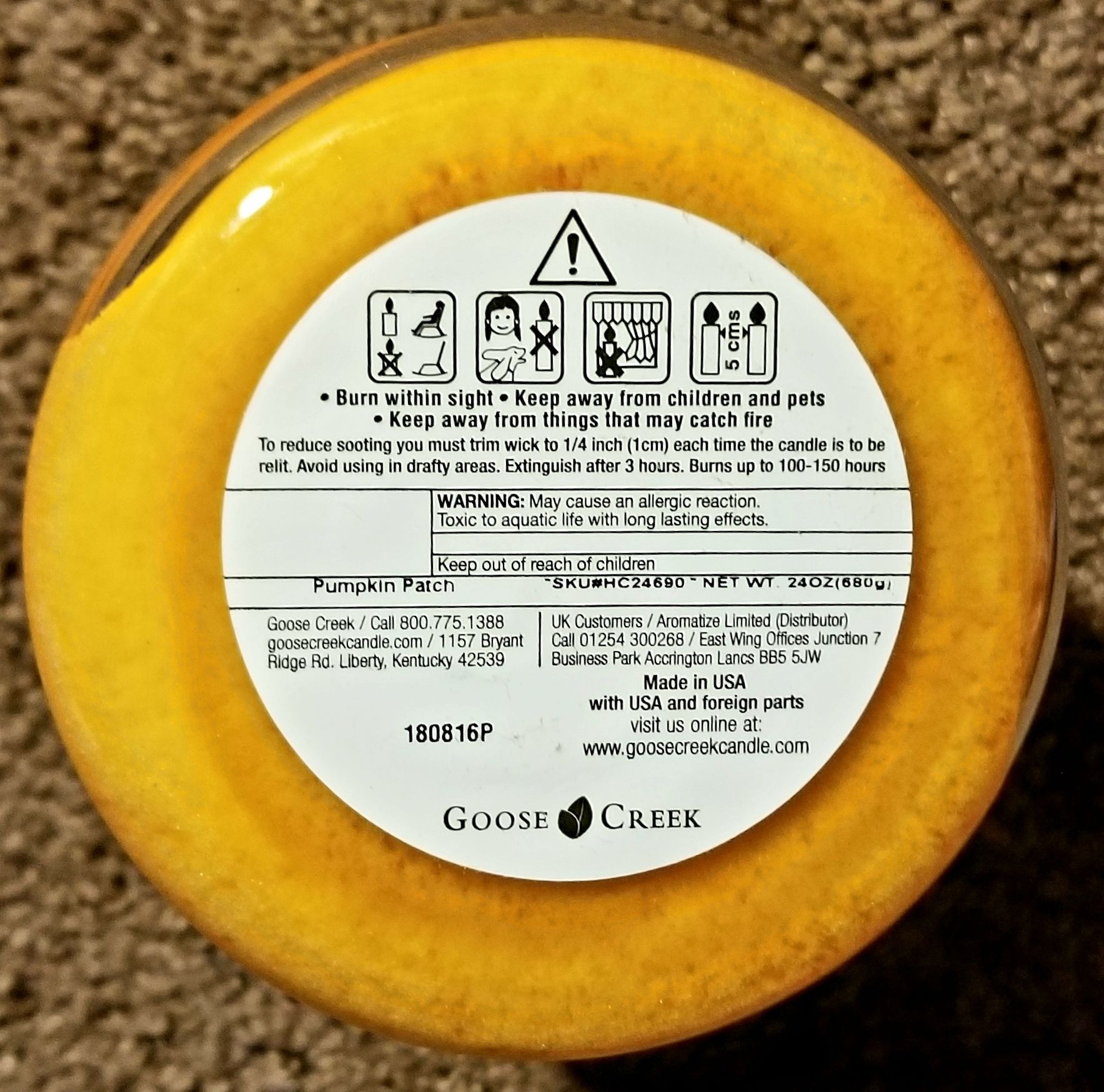 CANDLE: Halloween Goose Creek Pumpkin Patch 2018 - Goose Creek Candle (Halloween Candle) action figure collectible - Main Image 2