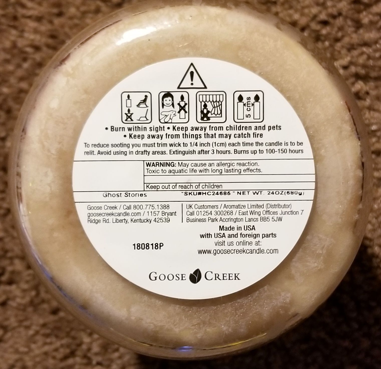 CANDLE: Halloween Goose Creek Ghost Stories 2018 - Goose Creek Candle (Halloween Candle) action figure collectible - Main Image 2