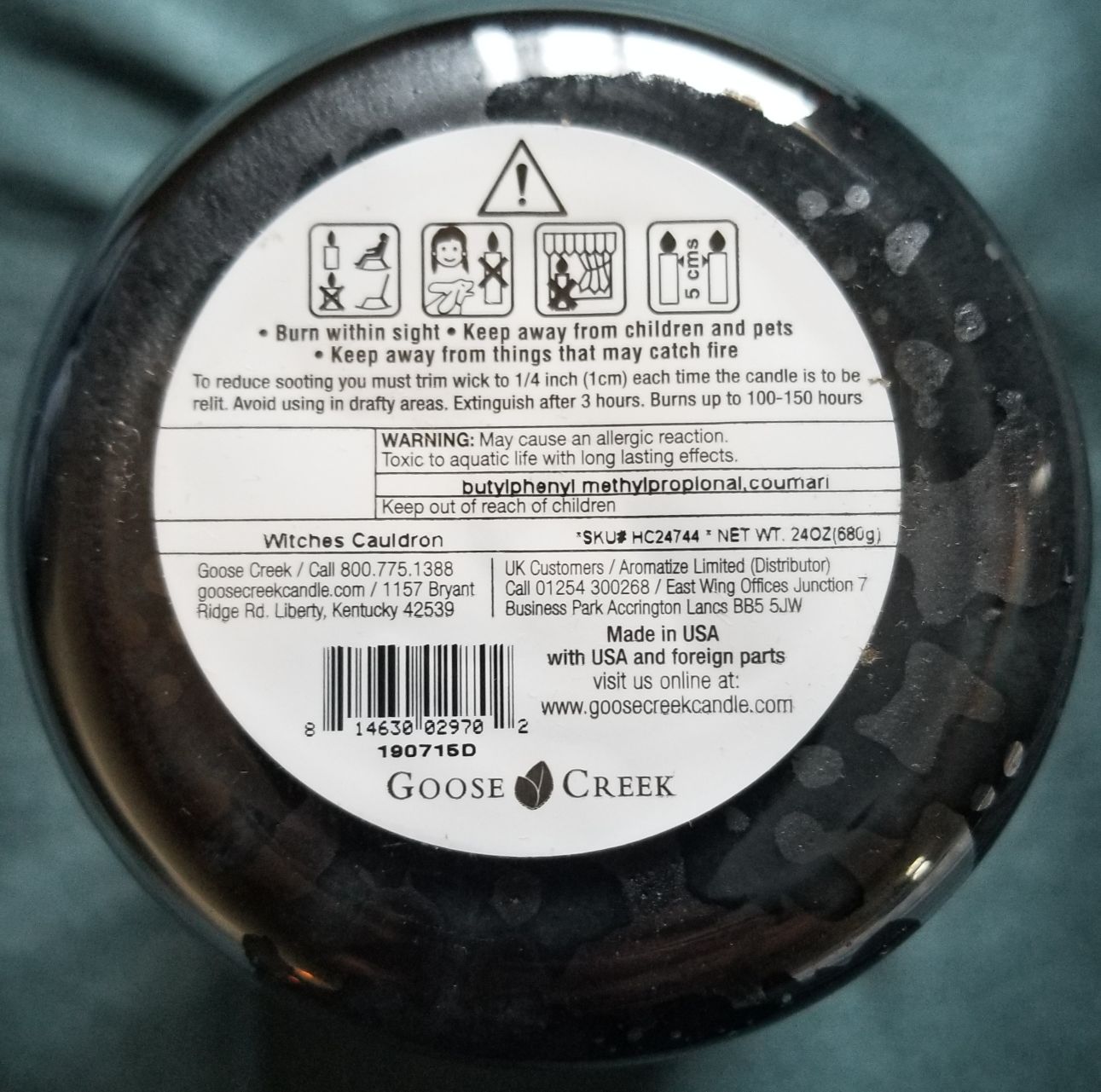 CANDLE: Halloween Goose Creek Witch’s Cauldron
2019 - Goose Creek Candle (Halloween Candle) action figure collectible [Barcode 814630029702] - Main Image 2
