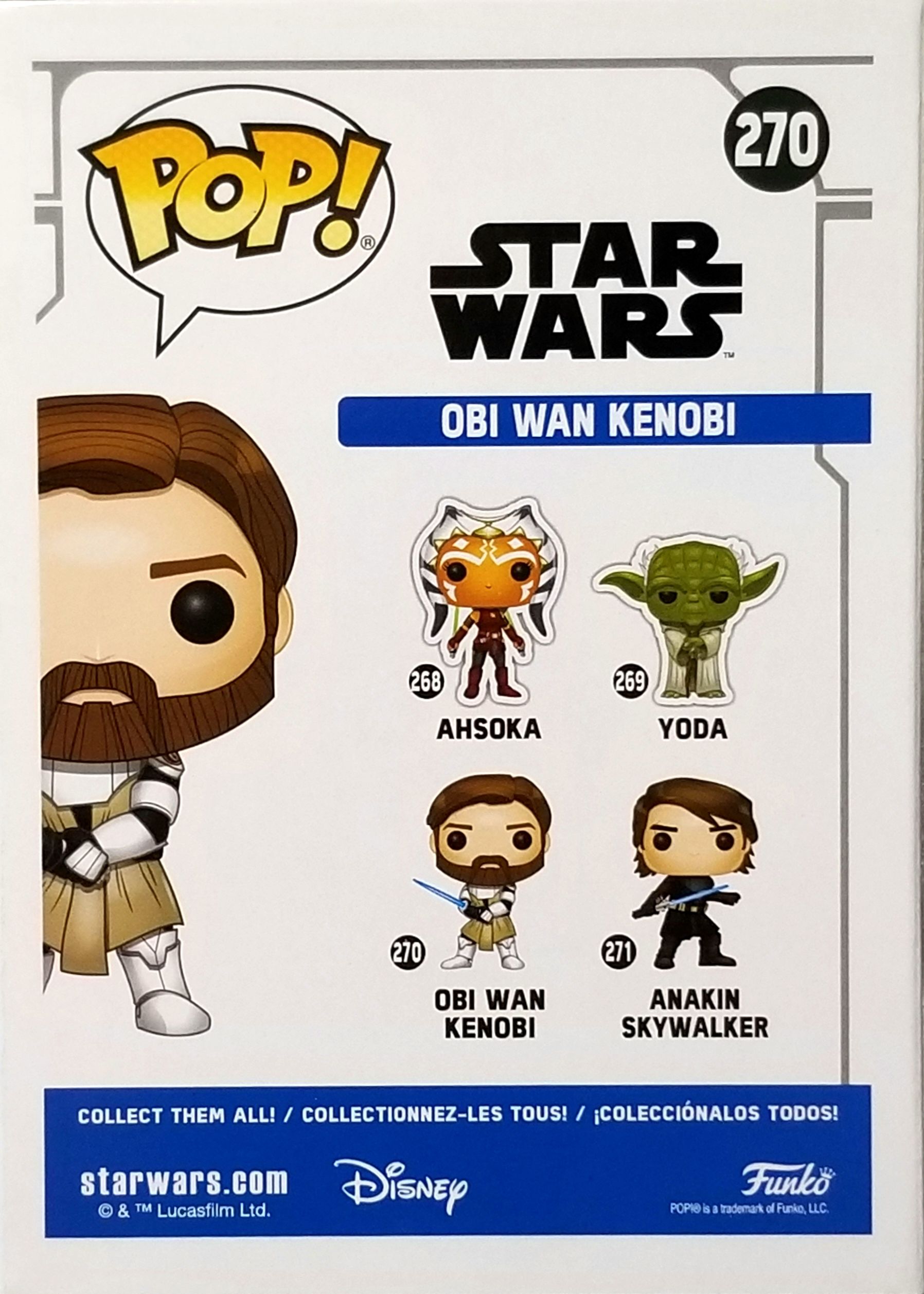 Funko Pop! : Star Wars Television Obi Wan Kenobi TCW - Funko (Star Wars Clone Wars Animated Series) action figure collectible [Barcode 0889698317962] - Main Image 2
