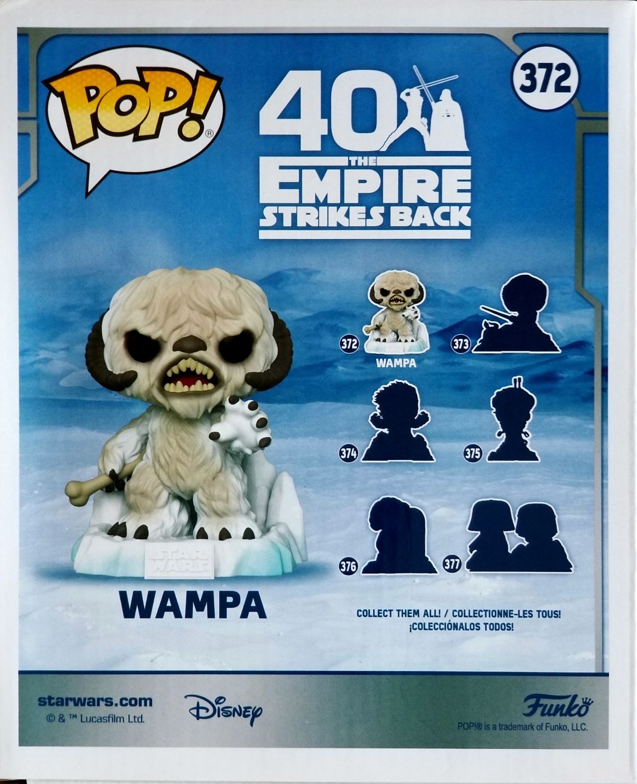 Funko Pop! Movies: Star Wars Wampa Deluxe ESB ESB40 Echo Base - Funko (Empire Strikes Back 40th Anniversary) action figure collectible [Barcode 0889698475266] - Main Image 2
