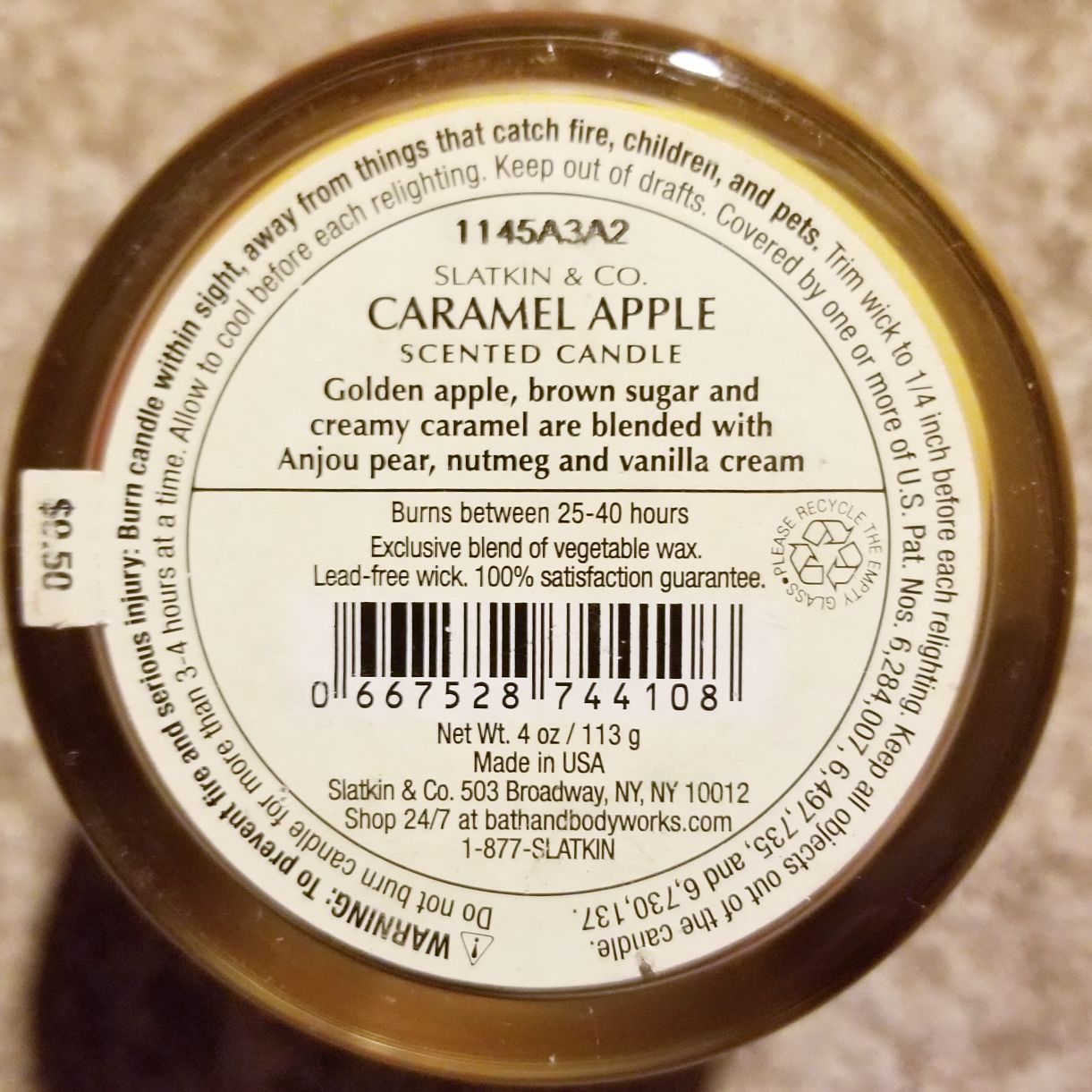 CANDLE: Autumn Bath & Bodyworks Caramel Apple 2011 - Bath & Bodyworks Candle (Autumn Candles) action figure collectible - Main Image 2