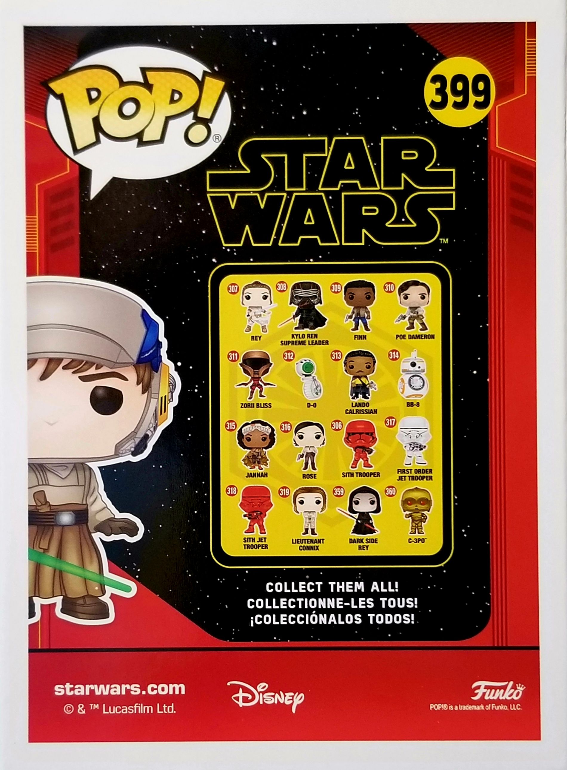 Funko Pop! Movies: Star Wars Luke Skywalker (Jedi Training) TROS - Funko (Star Wars Episode IX The Rise of Skywalker) action figure collectible [Barcode 0889698506793] - Main Image 2
