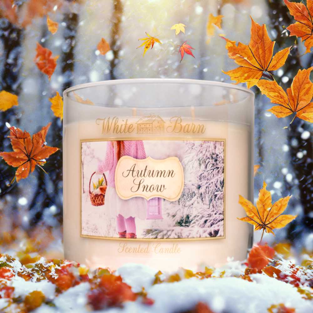 CANDLE: Autumn Bath and Bodyworks Autumn Snow 2013 - Bath & Bodyworks Candle (Autumn Candles) action figure collectible [Barcode 667533533261] - Main Image 3
