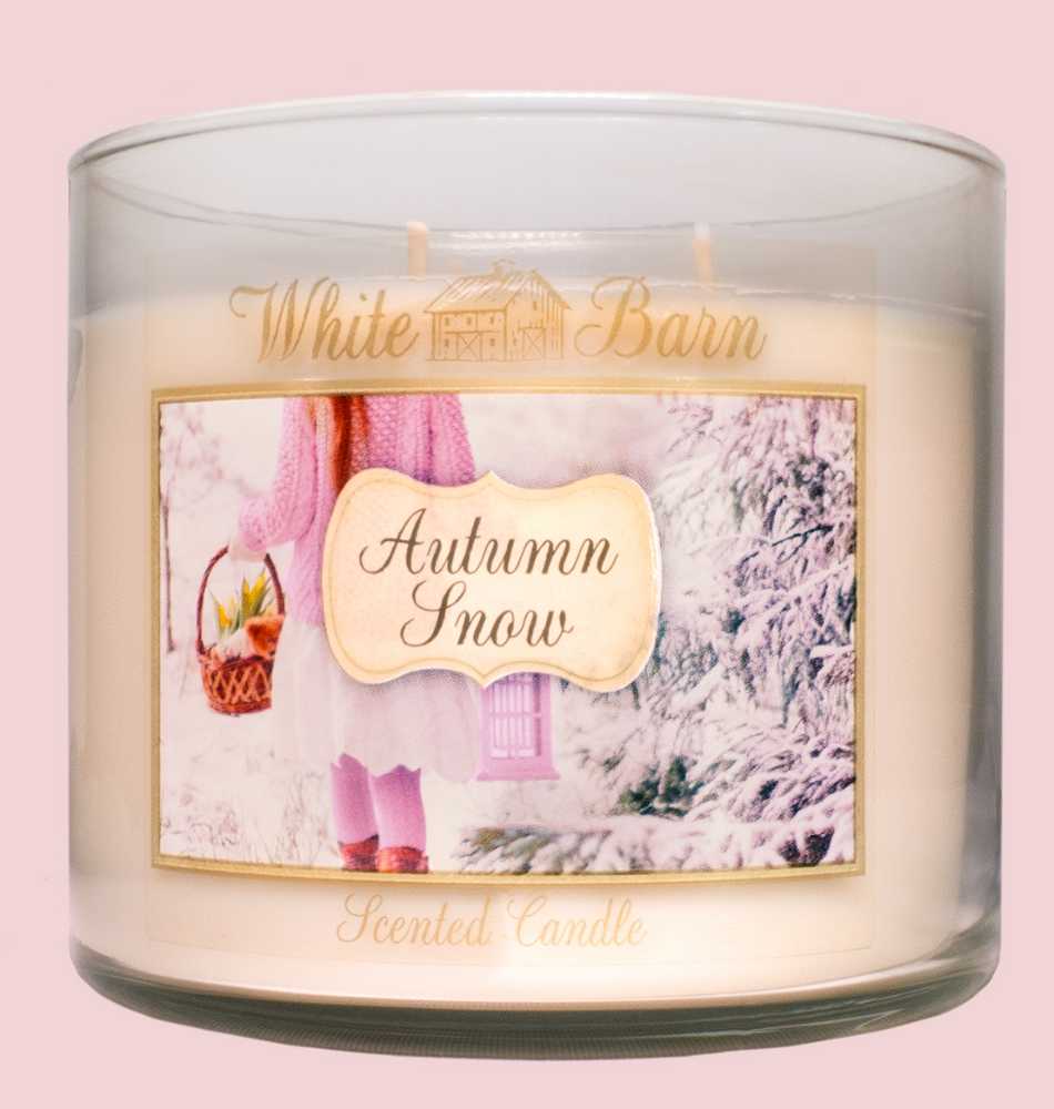 CANDLE: Autumn Bath and Bodyworks Autumn Snow 2013 - Bath & Bodyworks Candle (Autumn Candles) action figure collectible [Barcode 667533533261] - Main Image 4