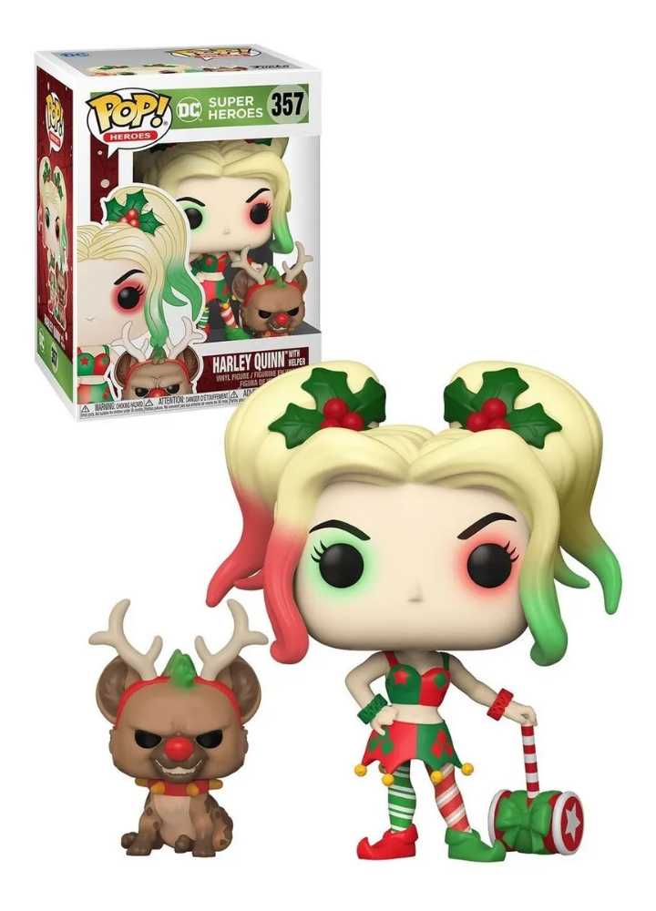 Funko Pop! DC Superheros: Christmas Harley Quinn with Helpe - Funko (DC Heroes) action figure collectible [Barcode 0889698506564] - Main Image 4