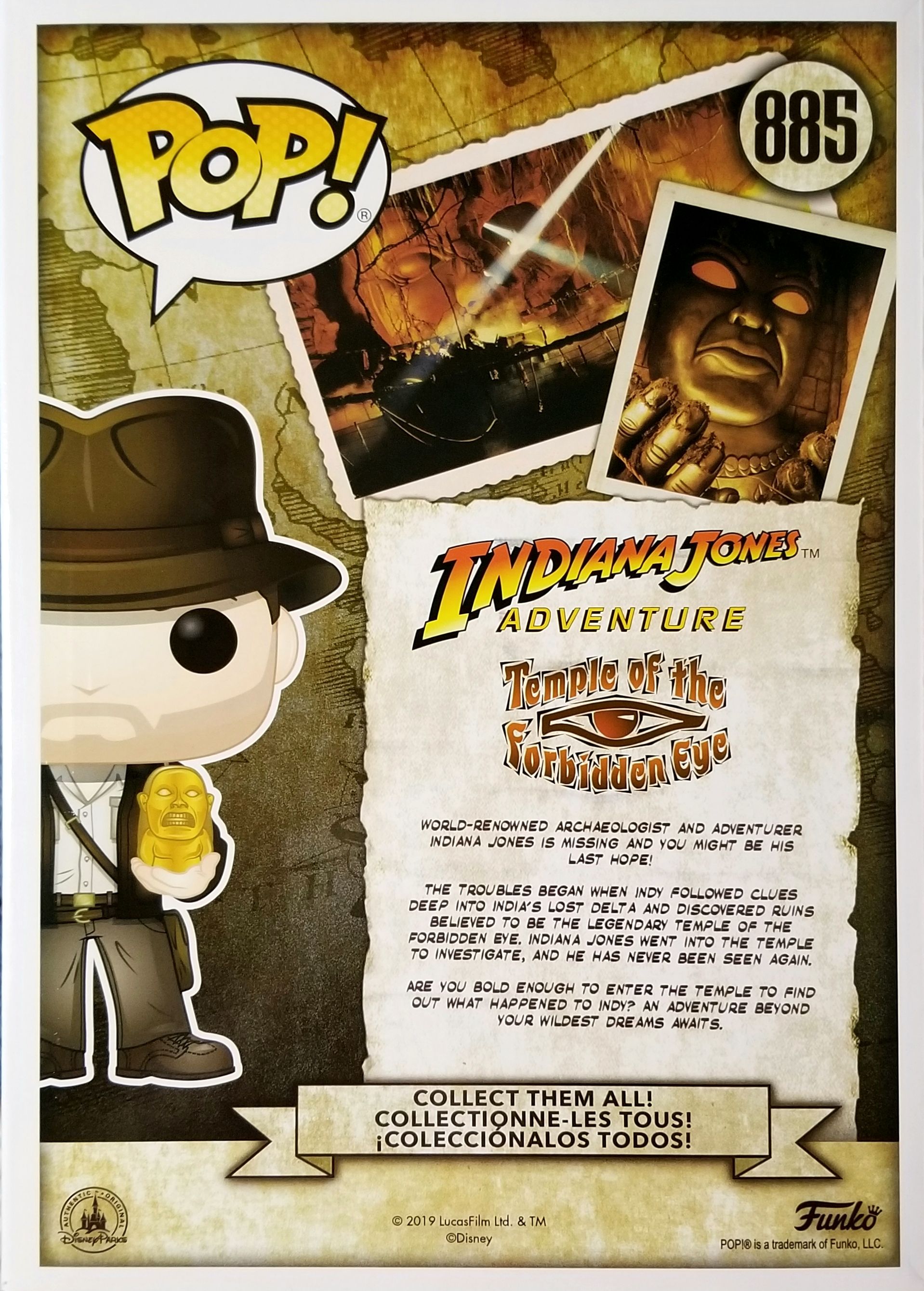 Funko Pop! Movies: Raiders of the Lost Ark Gold Indiana Jones Adventure 10inch - Funko (Indiana Jones Adventure) action figure collectible [Barcode 0889698457361] - Main Image 2