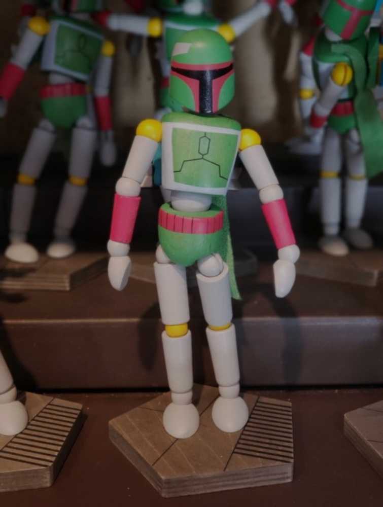Disney Galaxy’s Edge 6 inch Wooden Boba Fett Doll ESB - Disney Galaxy’s Edge Shops (Star Wars Galaxy’s Edge Merchandise) action figure collectible - Main Image 3