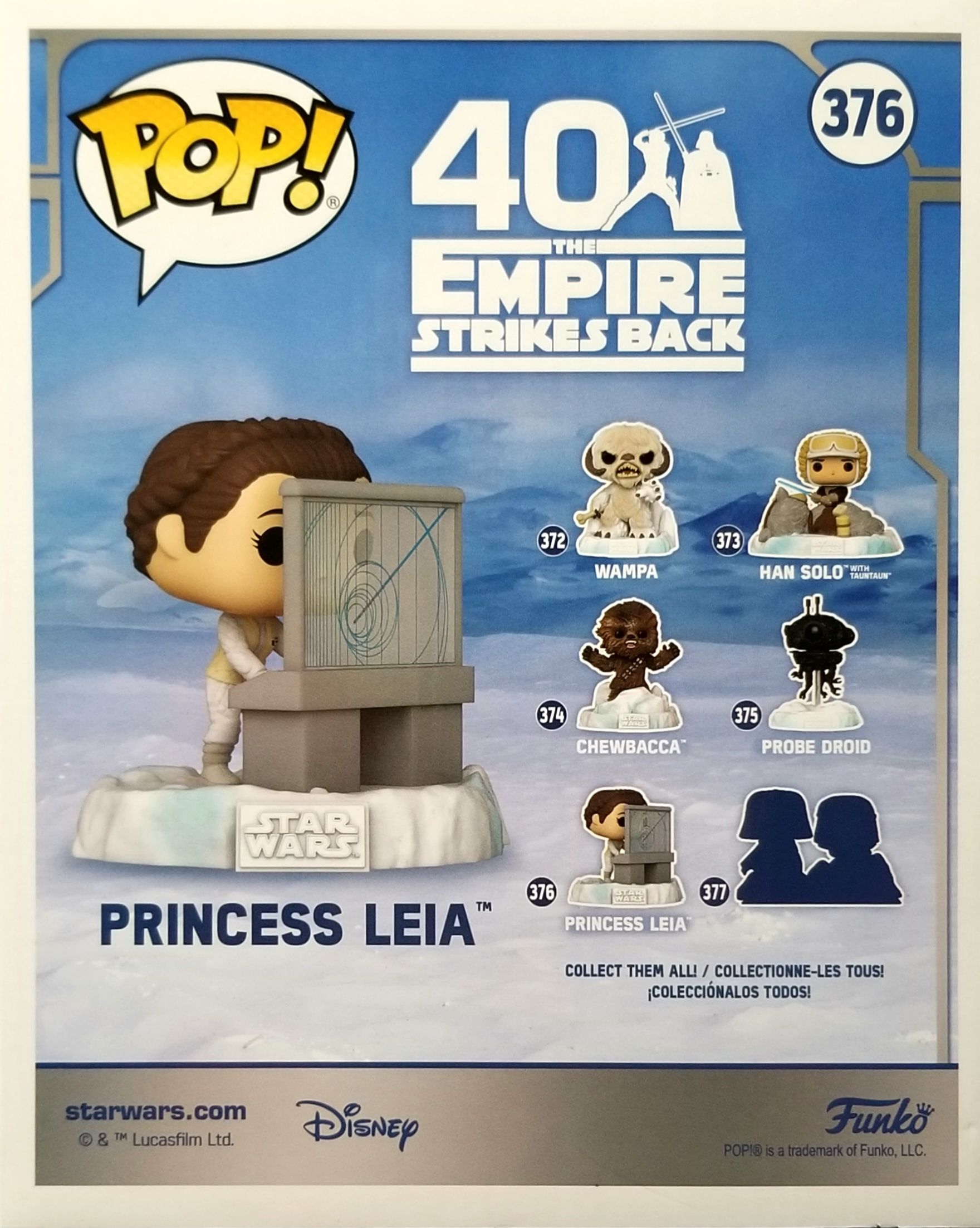 Funko Pop! Movies: Star Wars Princess Leia Deluxe ESB ESB40 Echo Base - Funko (Empire Strikes Back 40th Anniversary) action figure collectible [Barcode 0889698459013] - Main Image 2