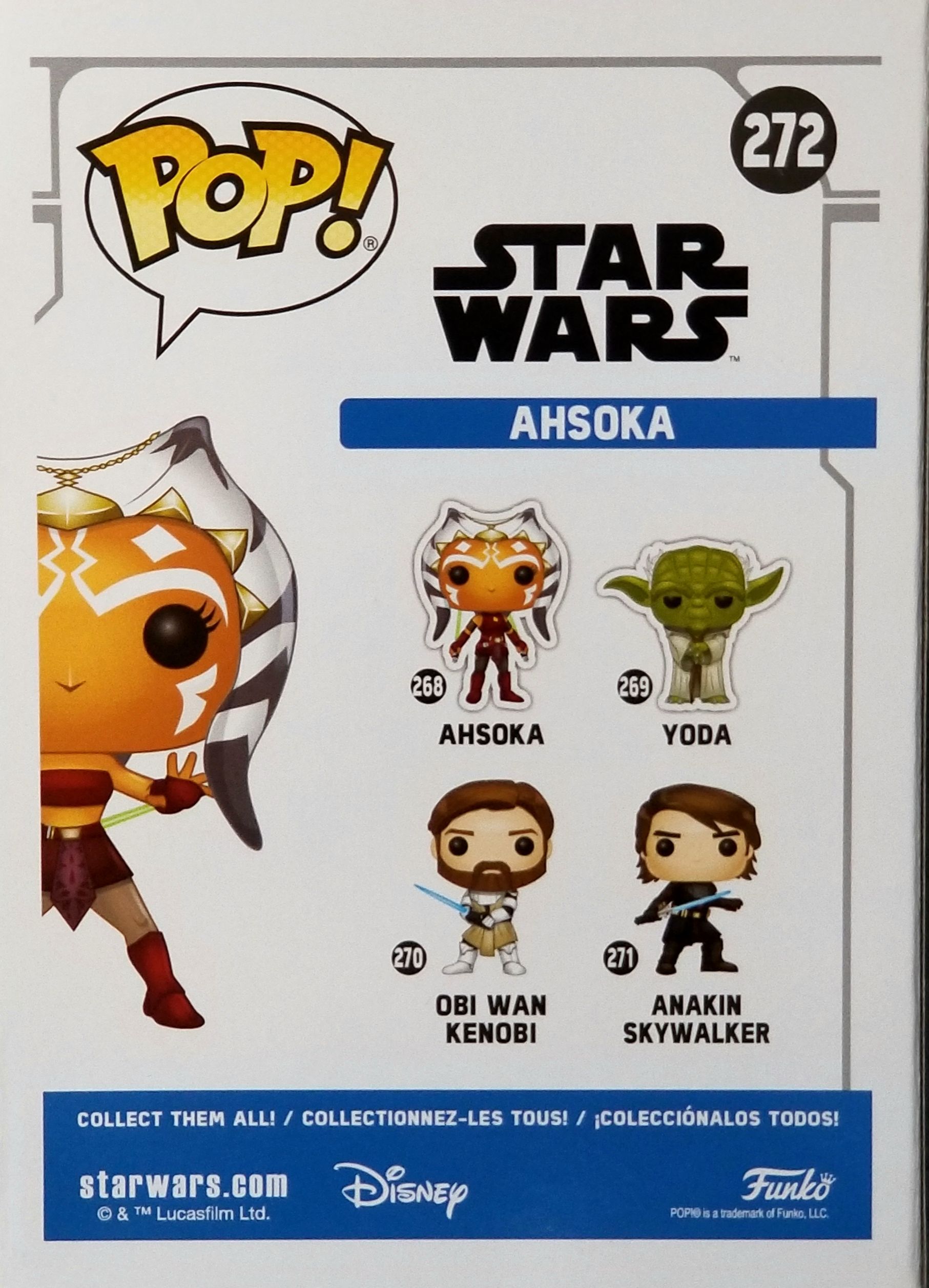 Funko Pop! : Star Wars Television Ahsoka Tano Hot Topic Exclusive TCW - Funko (Star Wars The Clone Wars Animated series) action figure collectible [Barcode 0889698317955] - Main Image 2