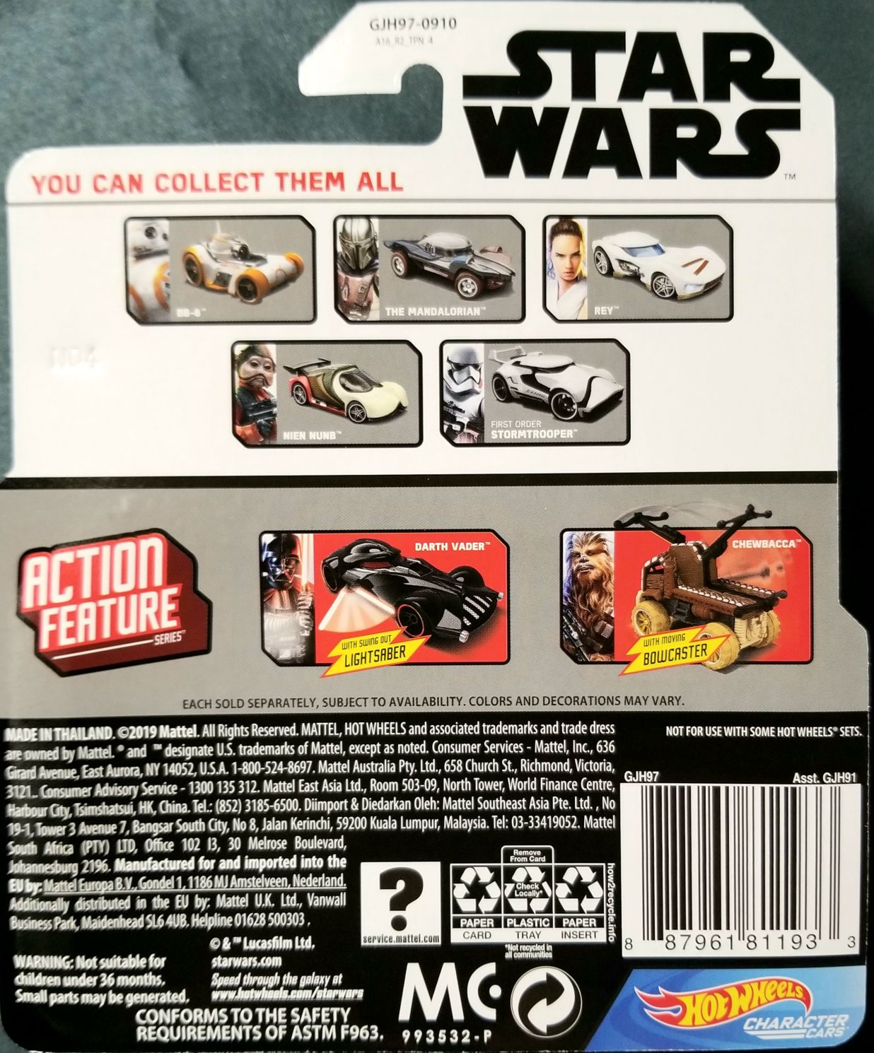 Hot Wheels Heavy infantry Mandalorian (Paz Vizsla) - Hot Wheels from Mattel (Star Wars Hot Wheels) action figure collectible [Barcode 887961811933] - Main Image 2