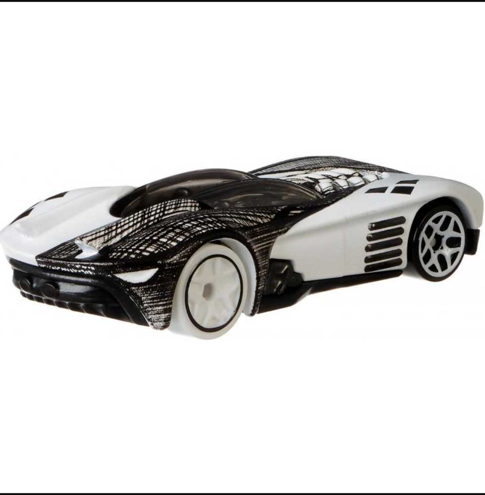 Hot Wheels DC Character Cars Sketched Harley Quinn - Hot Wheels from Mattel (DC Comic Hotwheels) action figure collectible [Barcode 0887961558241] - Main Image 3