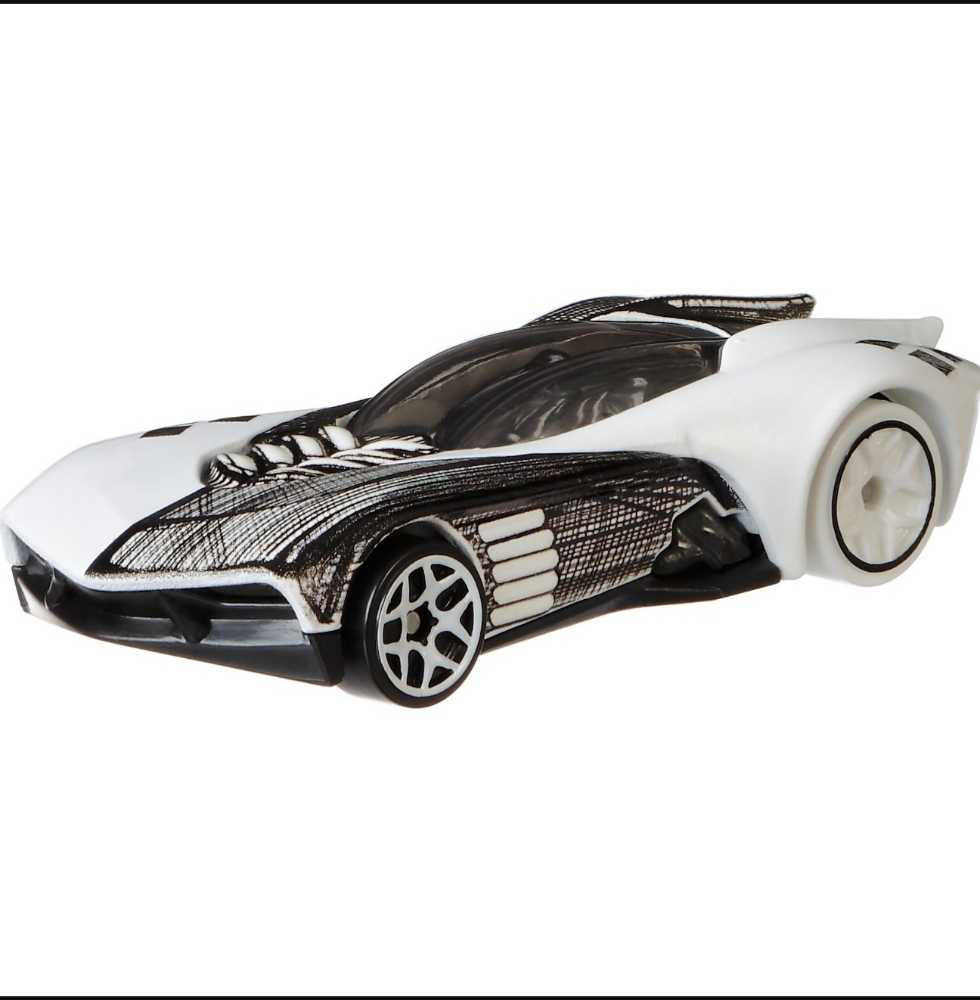 Hot Wheels DC Character Cars Sketched Harley Quinn - Hot Wheels from Mattel (DC Comic Hotwheels) action figure collectible [Barcode 0887961558241] - Main Image 4