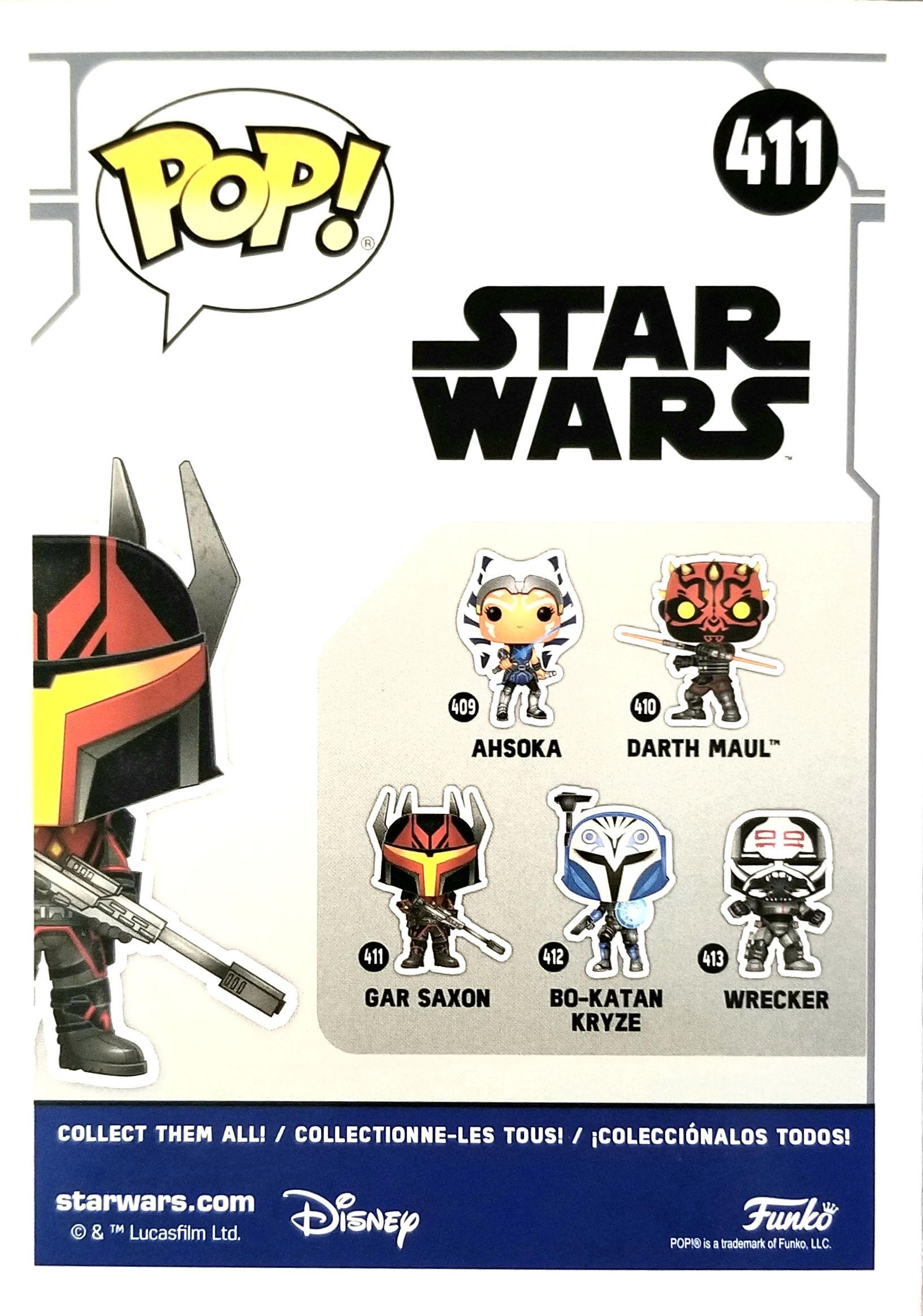 Funko Pop! : Star Wars Television Mandalorian Gar Saxon - Darth Maul’s Captain TCW - Funko (Star Wars The Clone Wars Animated series) action figure collectible [Barcode 0889698520249] - Main Image 2