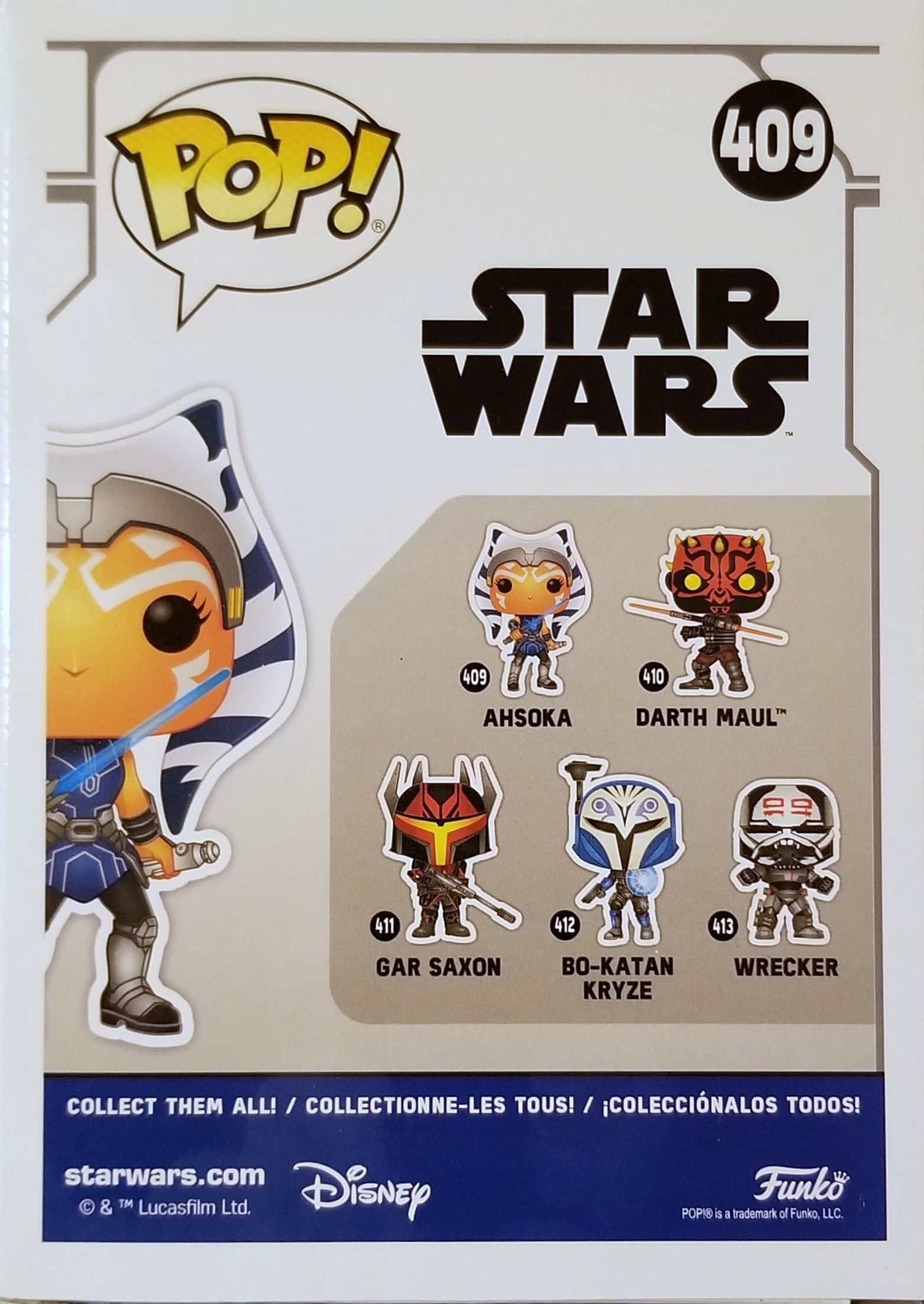 Funko Pop! : Star Wars Television TCW Ahsoka Tano #409 TCW - Funko (Star Wars The Clone Wars) action figure collectible [Barcode 0889698520232] - Main Image 2