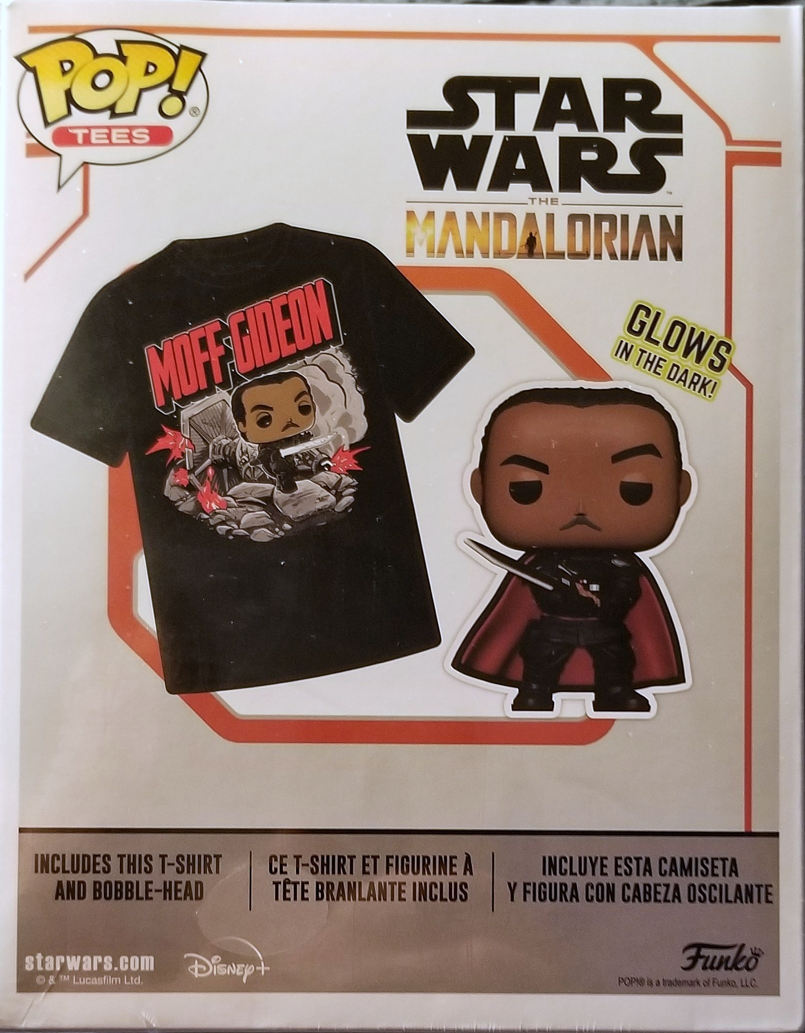 Funko Pop! Television: The Mandalorian - Moff Gideon & tshirt Target boxset MANDO - Funko (Star Wars The Mandalorian) action figure collectible [Barcode 0889698527057] - Main Image 2